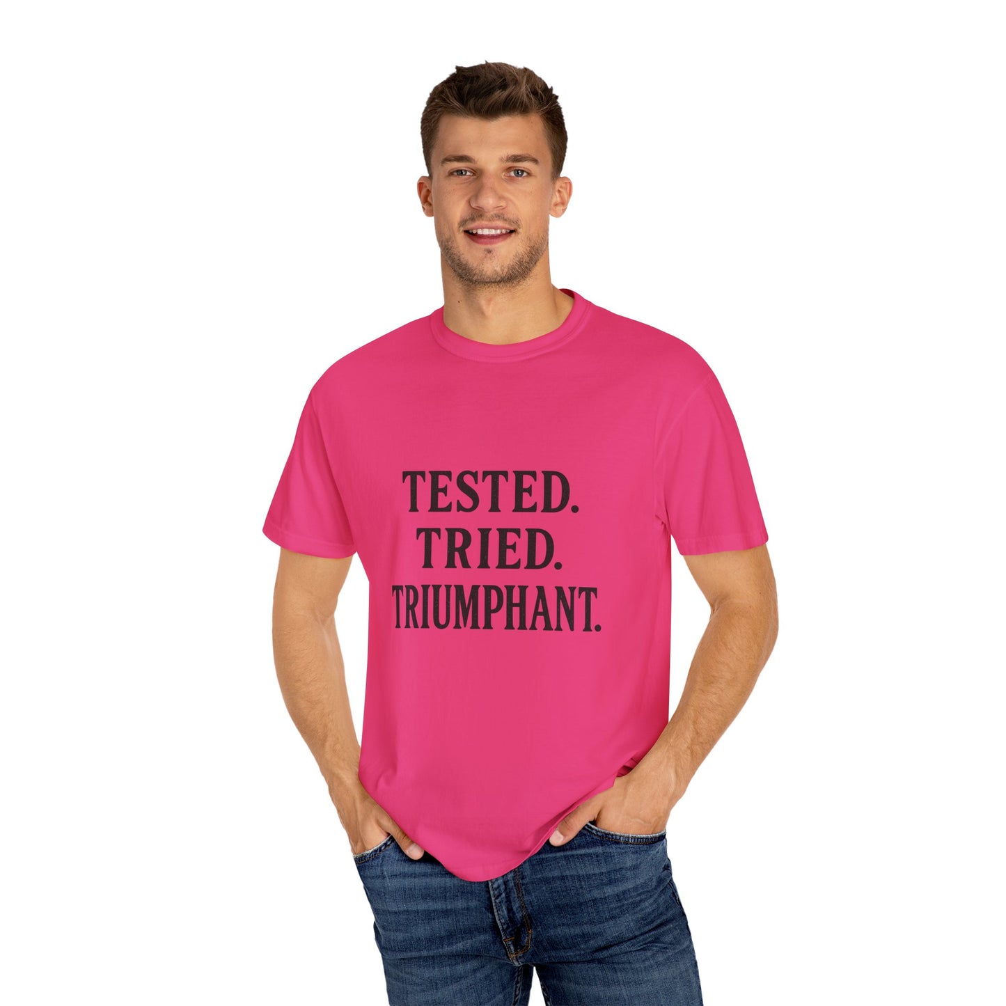Tested. Tried. Triumphant.™ V-Neck T-Shirt – Sassy Christian Tee for Women Who Don’t Quit