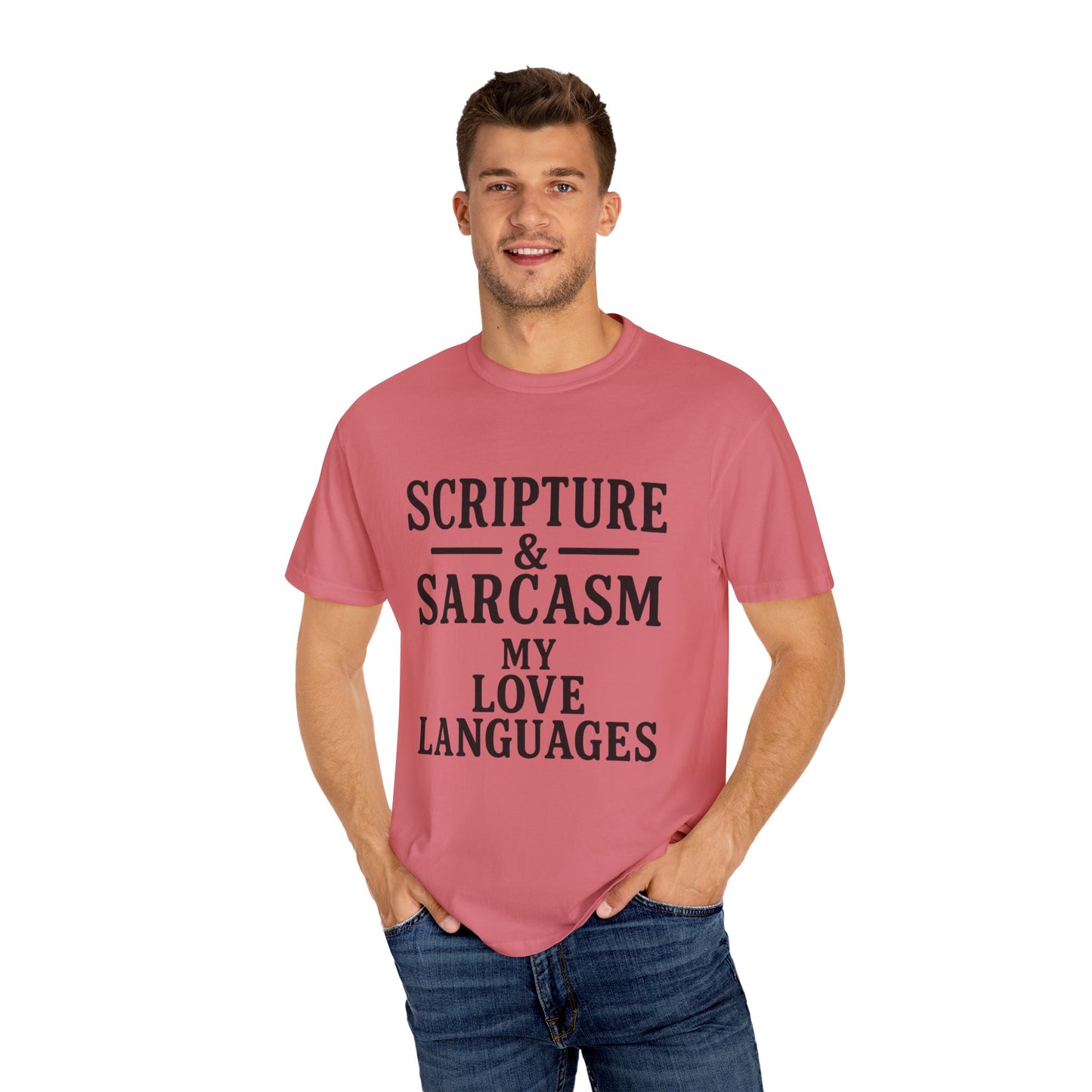 Scripture & Sarcasm Tee – Round‑Neck Unisex Shirt • My Love Languages