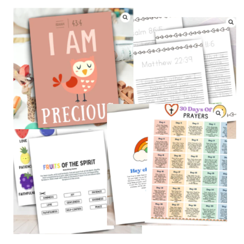 Kids Faith Bundle: Bible Activities, Devotionals & Scripture Tools for Christian Kids