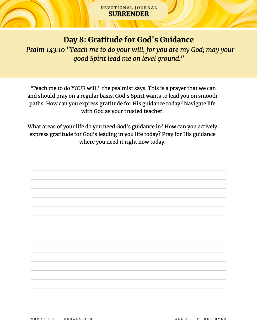 Surrender: 30-Day Devotional Journal to Seek God for Direction | Find Clarity in God’s Will