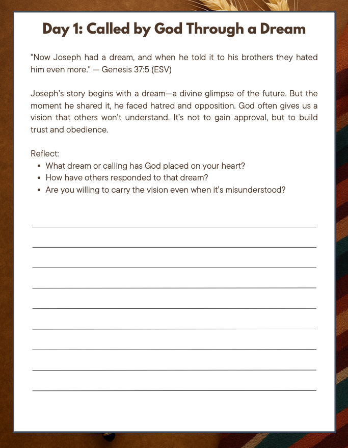 Lessons from the Life of Joseph | 10-Day Devotional on Faith, Perseverance & Purpose