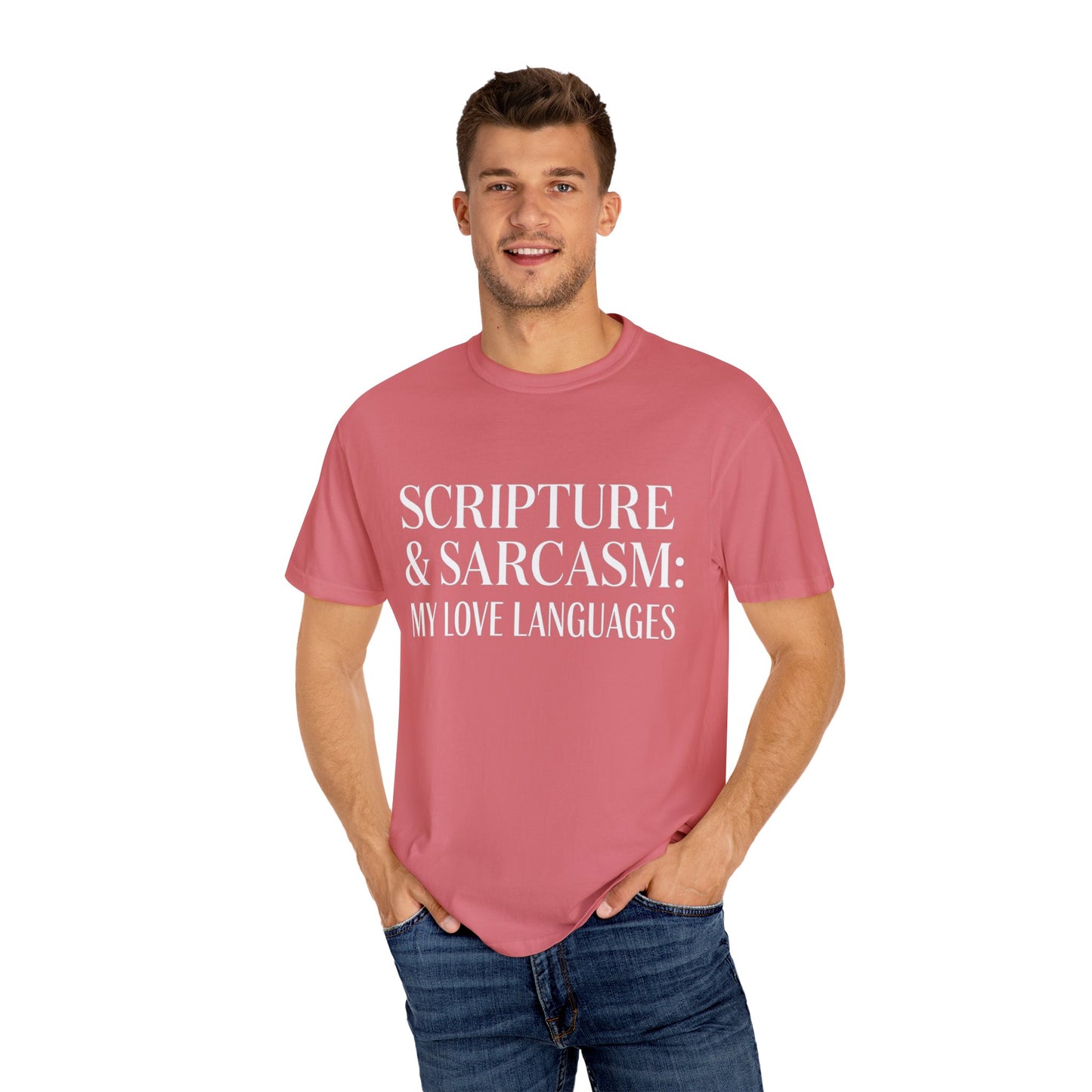 Scripture & Sarcasm Tee – Round‑Neck Unisex Shirt • My Love Languages