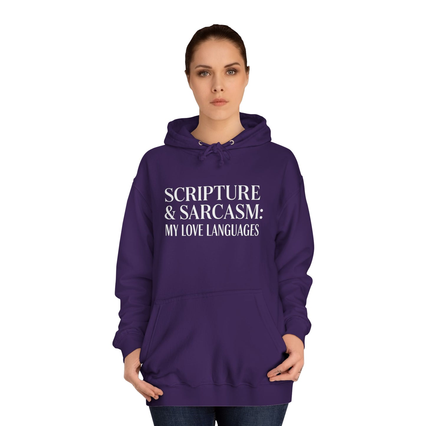 Scripture & Sarcasm College Hoodie | Unisex Casual Sweatshirt, Funny Gift for Him/Her, College Apparel, Cozy Hoodie for Students, [...]