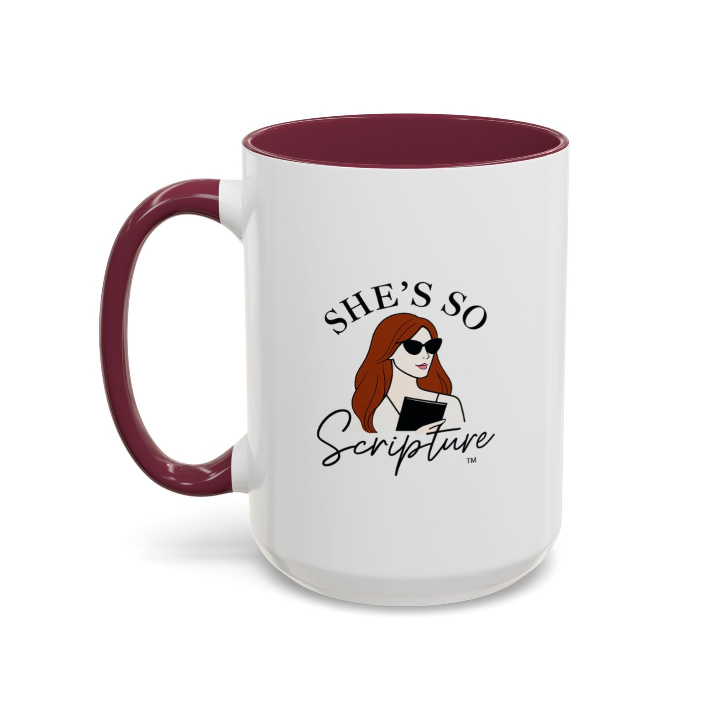 Colorful Scripture Mugs: She's So Scripture, Gift for Friends, Coffee Lovers, Bible Study, Black and White Accent