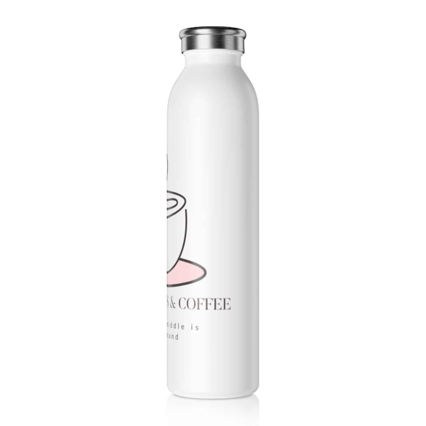 Charming Slim Water Bottle for Coffee Lovers | Stylish Drinkware for Daily Hydration, Gifts for Friends, Office Essentials, Eco-Friendly