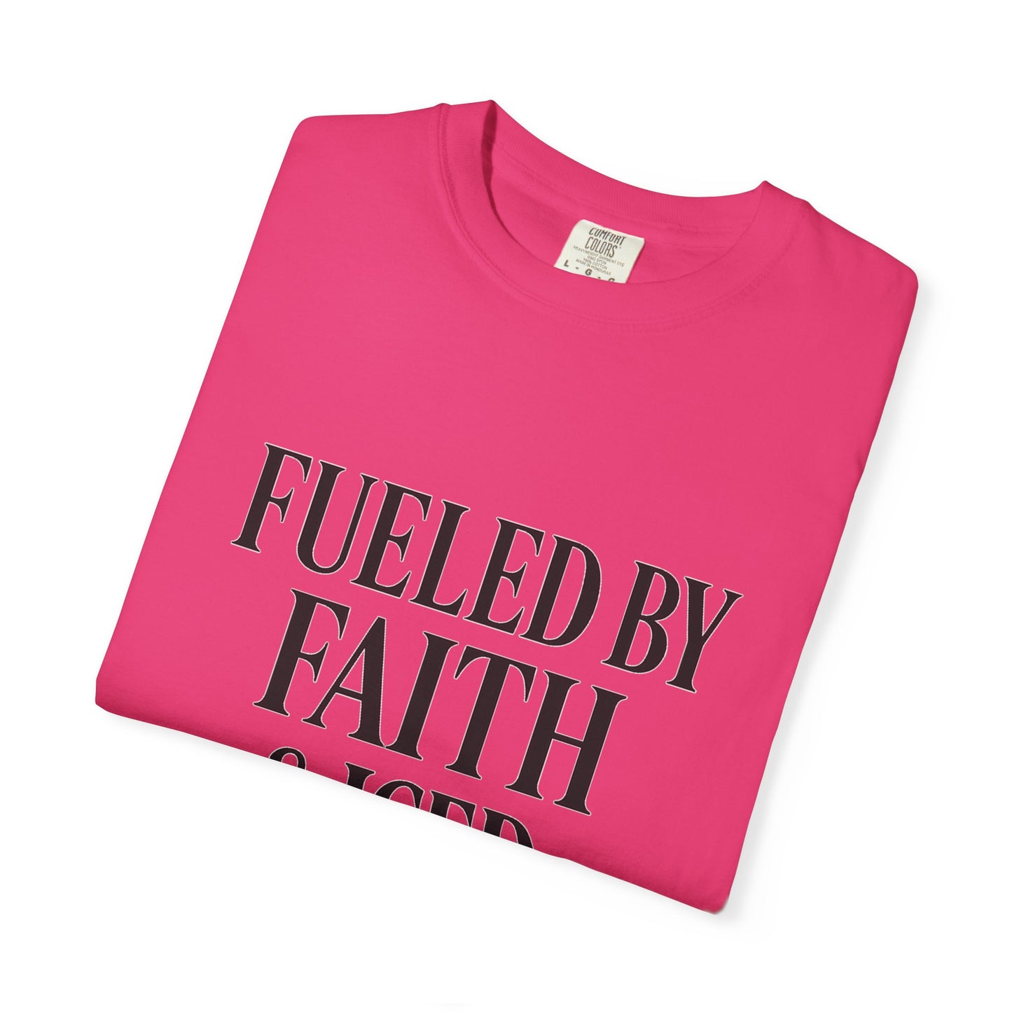 I Run on Faith & Iced Coffee Tee – Round‑Neck Unisex Shirt • Caffeine + Conviction