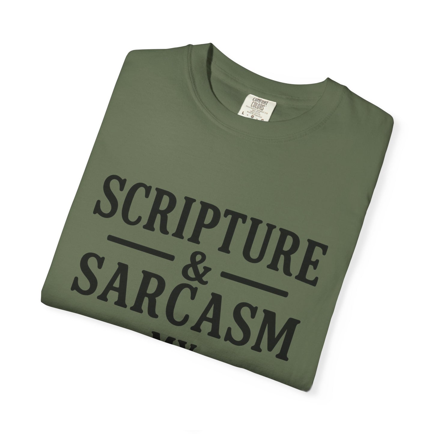 Scripture & Sarcasm Tee – Round‑Neck Unisex Shirt • My Love Languages