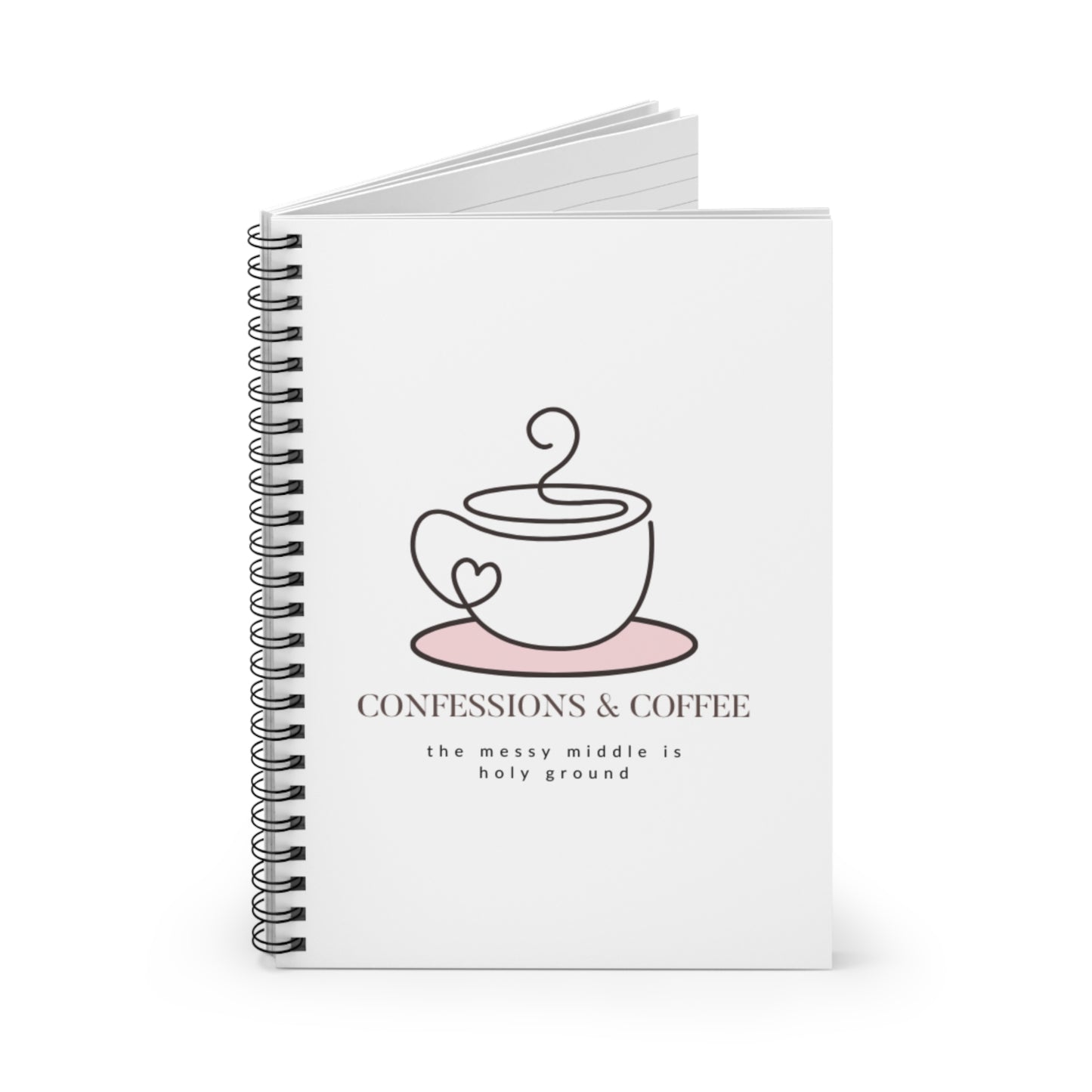 Confessions & Coffee Spiral Notebook - Perfect for Writers, Poets, or Coffee Lovers, Gift for Students, Journaling, Note-taking, [...]