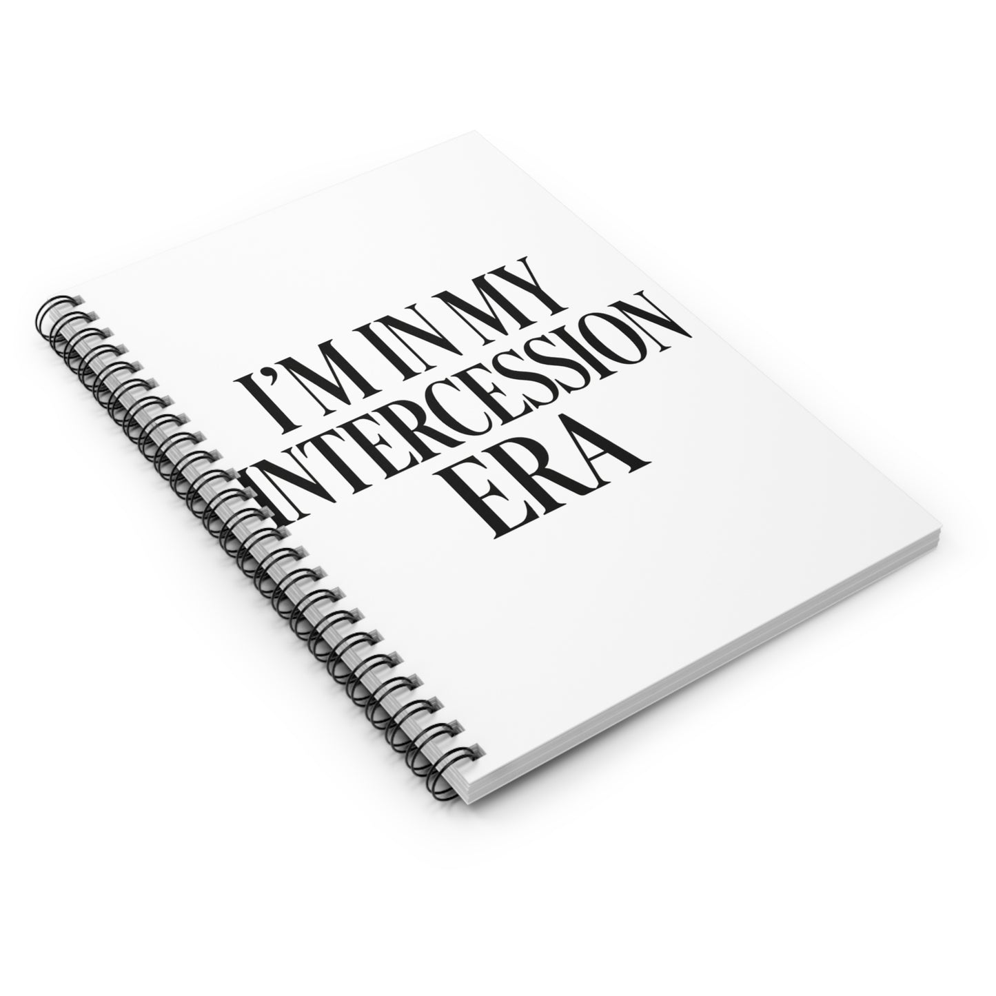 "I'm in My Intercession Era" Spiral Notebook – Prayer Journal for Faith-Filled Writers & Spiritual Note-Takers
