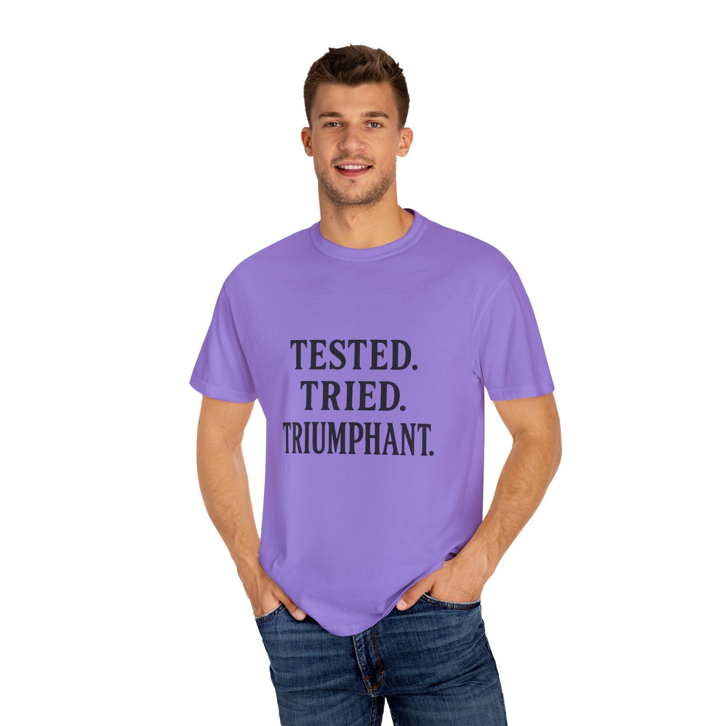 Tested. Tried. Triumphant.™ V-Neck T-Shirt – Sassy Christian Tee for Women Who Don’t Quit