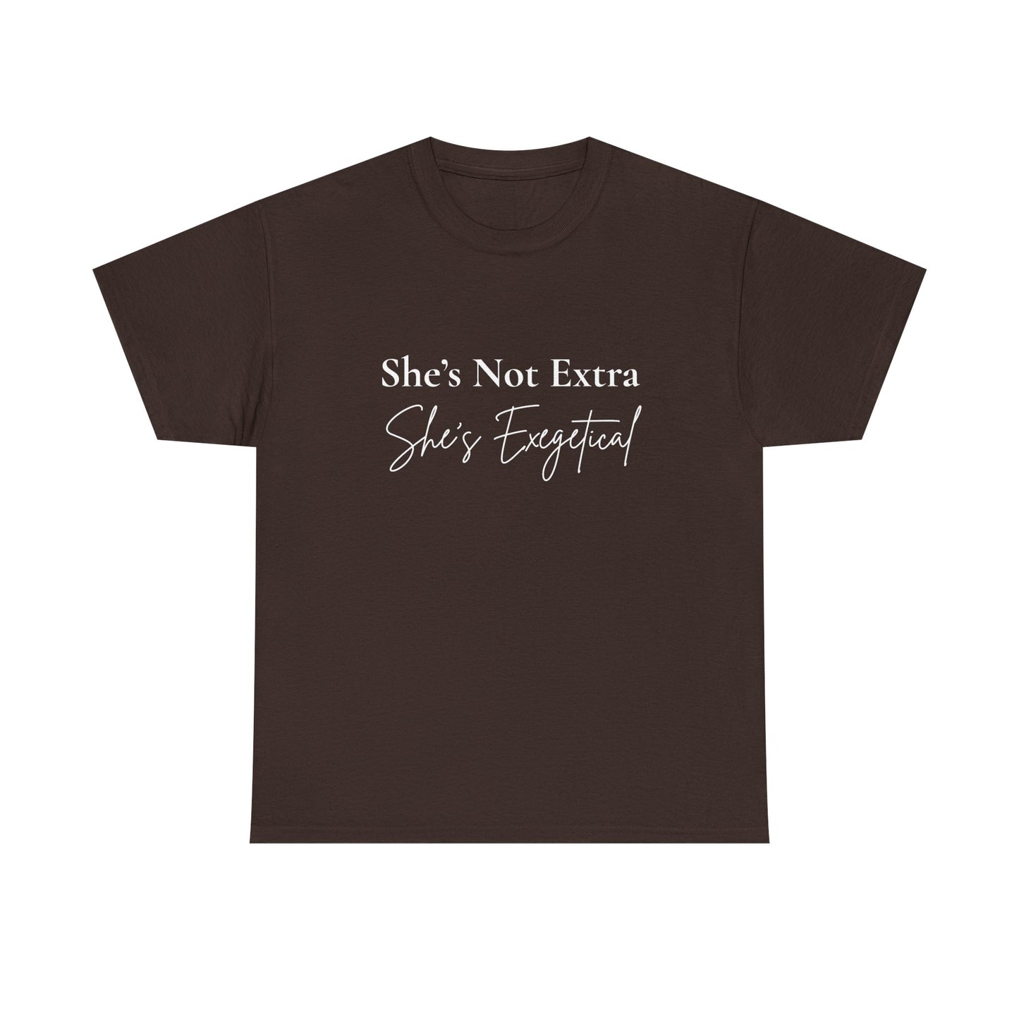 “She’s Not Extra. She’s Exegetical.” Tee – Bold Round‑Neck Statement Shirt
