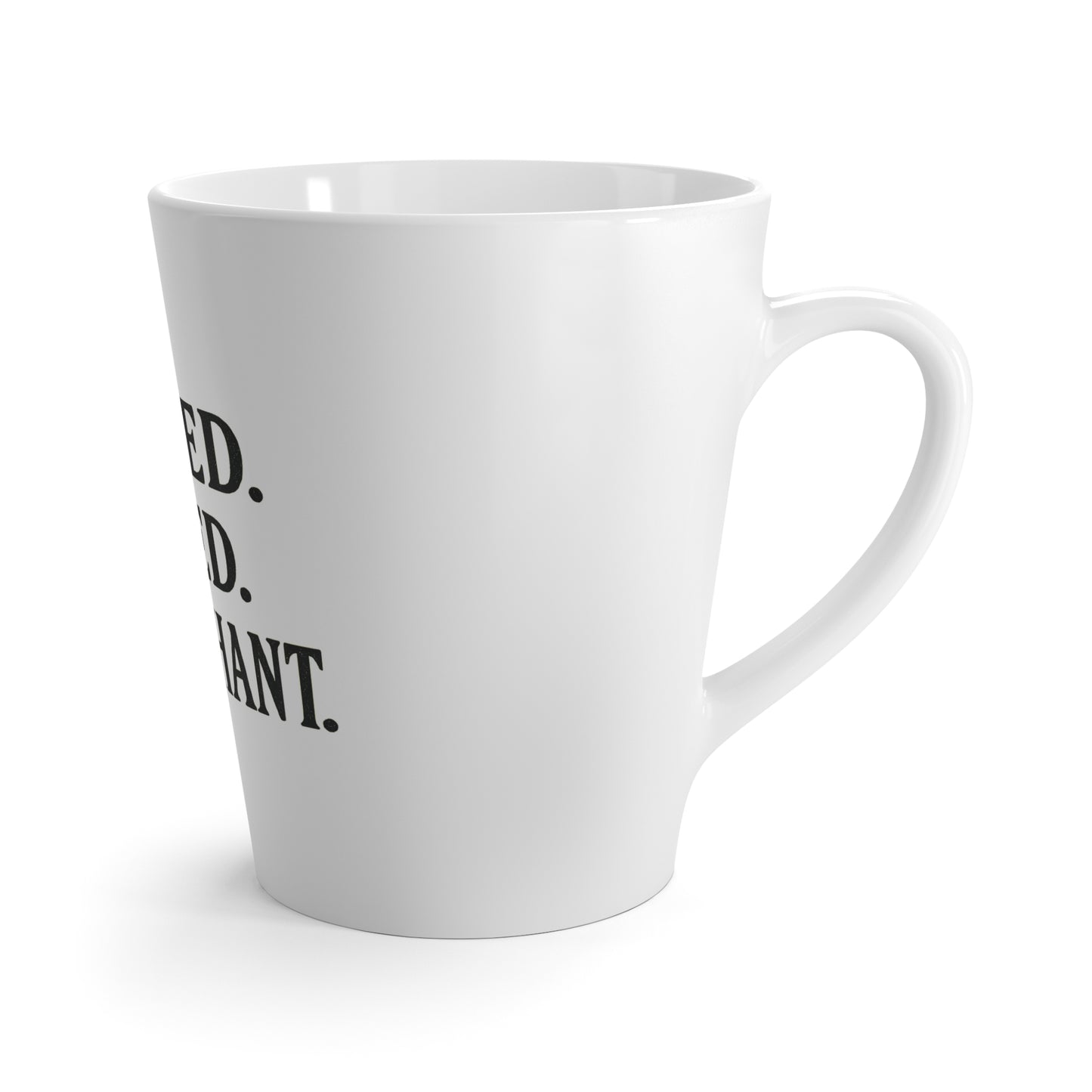 "Tested. Tried. Triumphant." Latte Mug – Inspirational Mug for Overcomers, Faith Warriors & Morning Devotionals