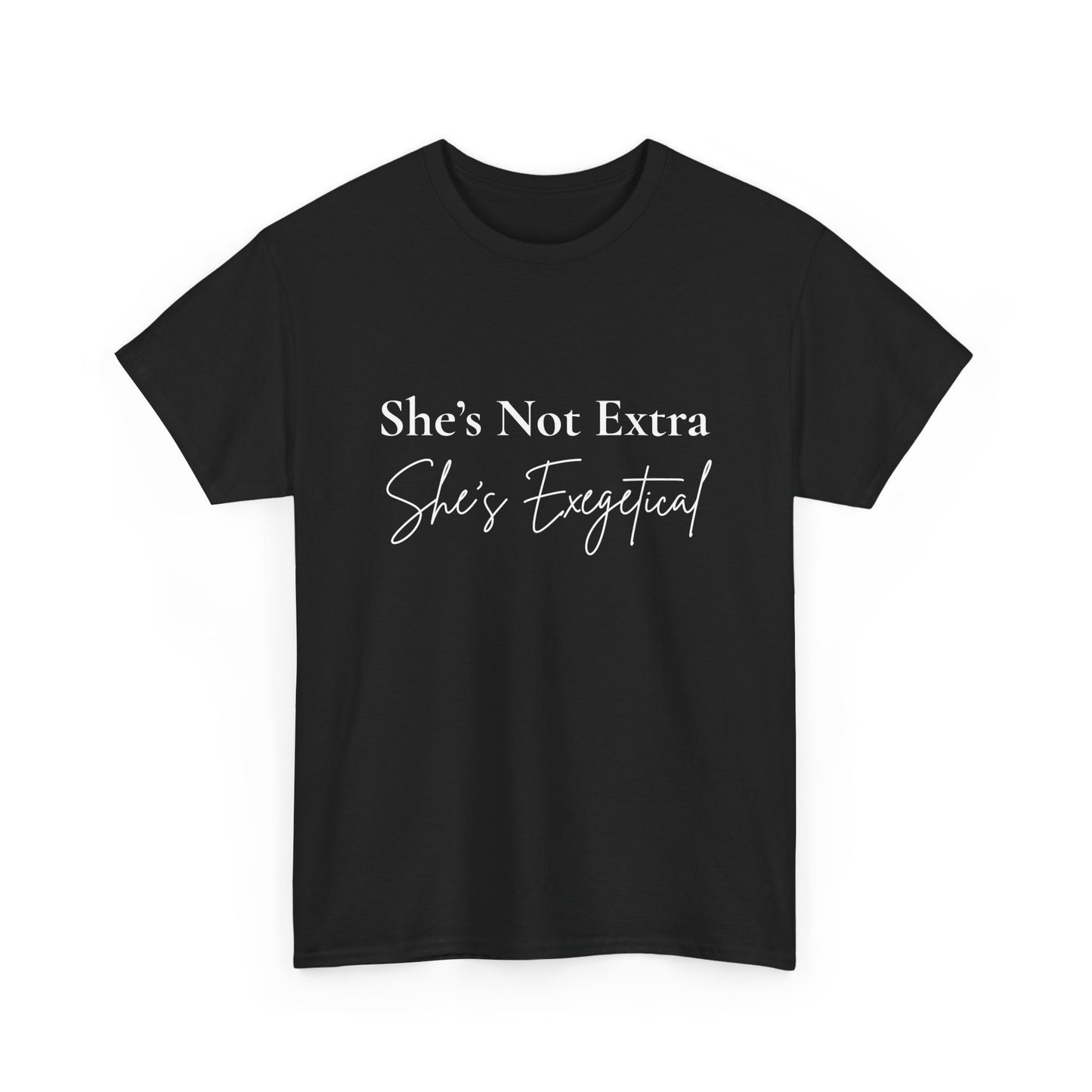 “She’s Not Extra. She’s Exegetical.” Tee – Bold Round‑Neck Statement Shirt