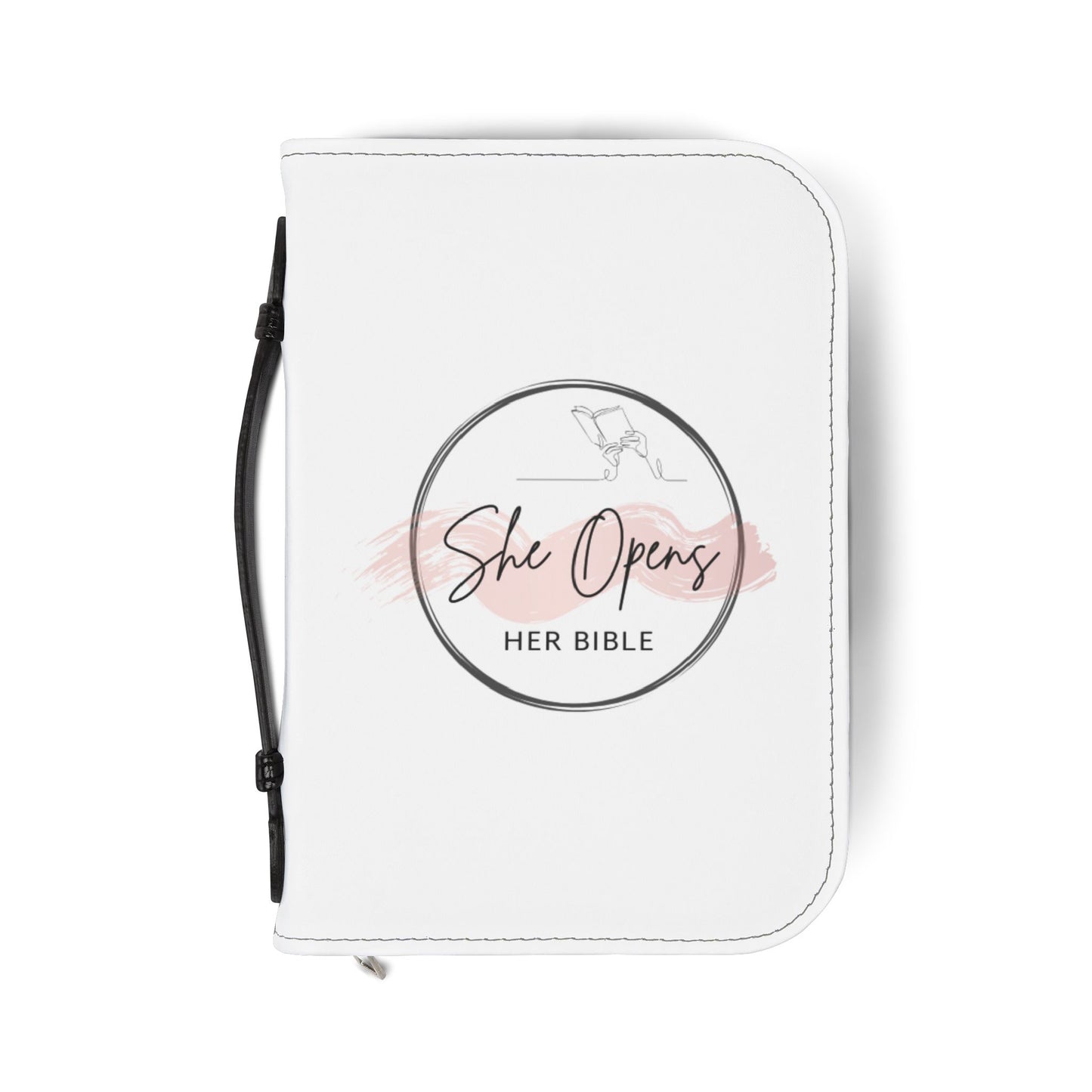 She Opens Her Bible - Feminine Zippered Bible Cover