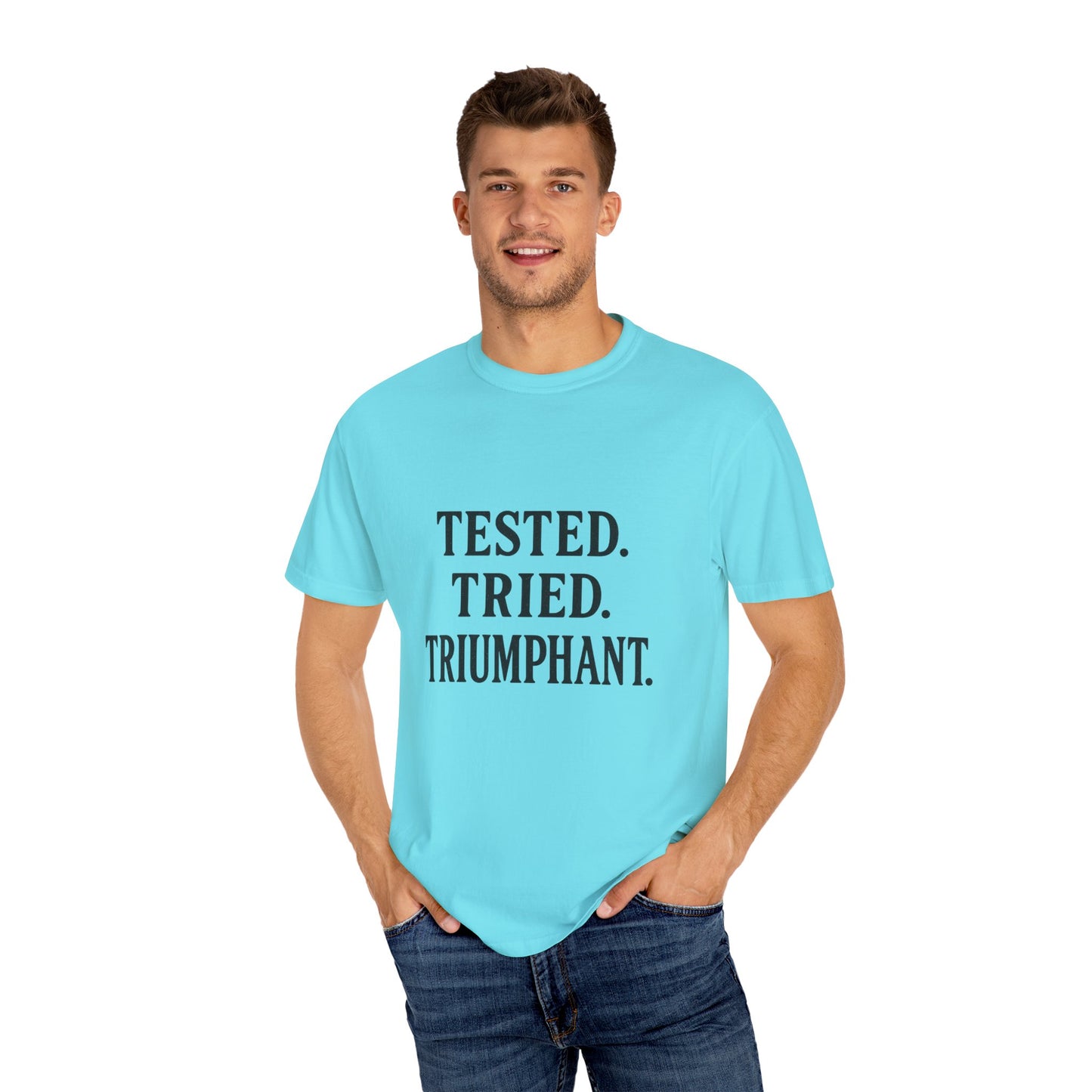 Tested. Tried. Triumphant.™ V-Neck T-Shirt – Sassy Christian Tee for Women Who Don’t Quit
