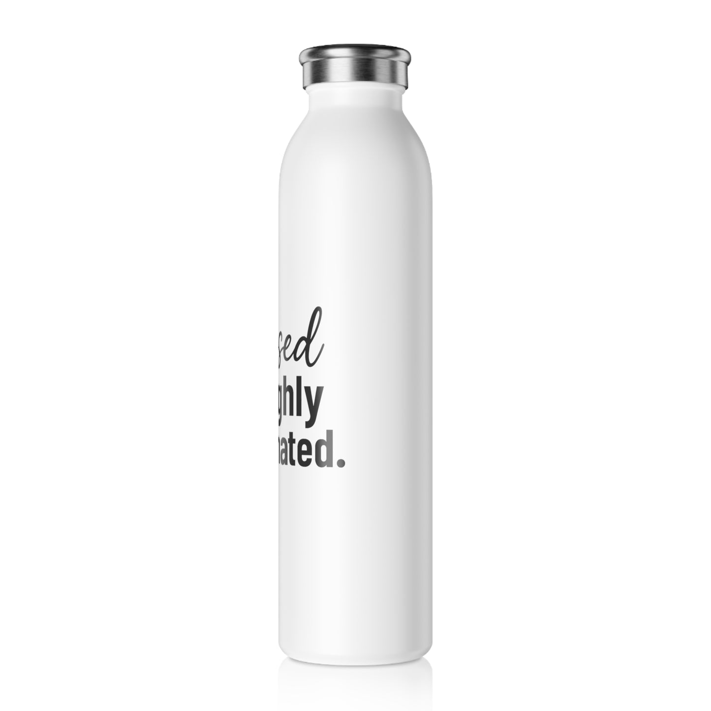 Blessed & Highly Caffeinated™ Water Bottle – Funny Christian Gift for Coffee Lovers, On-the-Go Faith & Busy Days