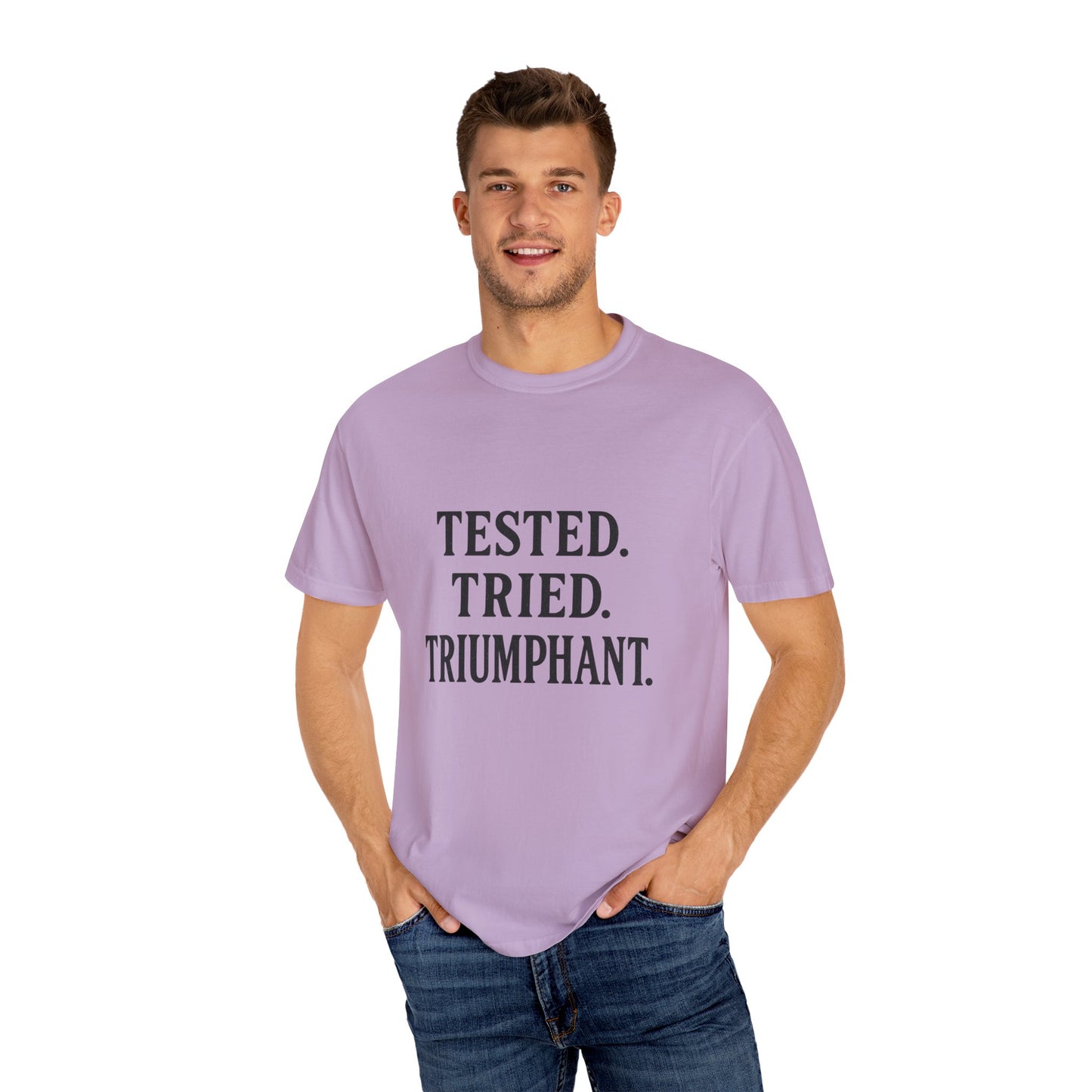 Tested. Tried. Triumphant.™ V-Neck T-Shirt – Sassy Christian Tee for Women Who Don’t Quit