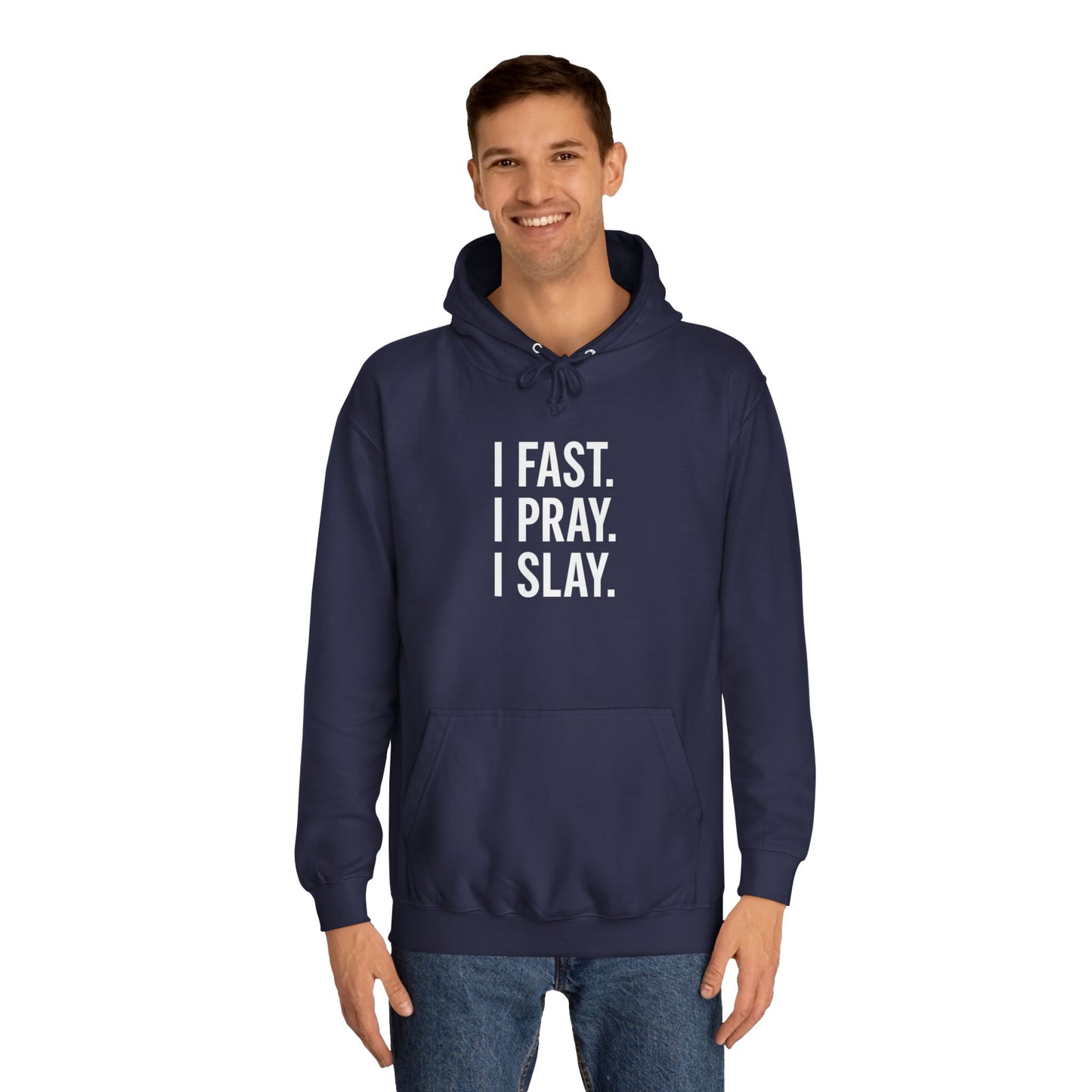 I Fast. I Pray. I Slay. – Unisex Christian Hoodie for Bold Believers