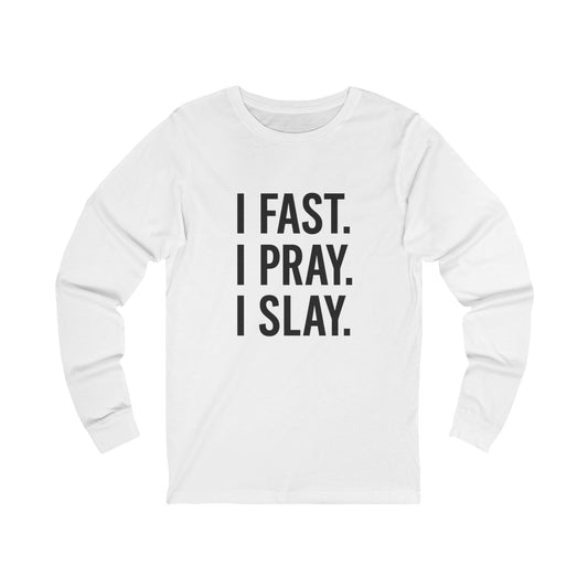 Unisex Motivational Long Sleeve Tee, Inspirational Shirt, Faith-Based Apparel, Gift for Spiritual Events, Casual Wear