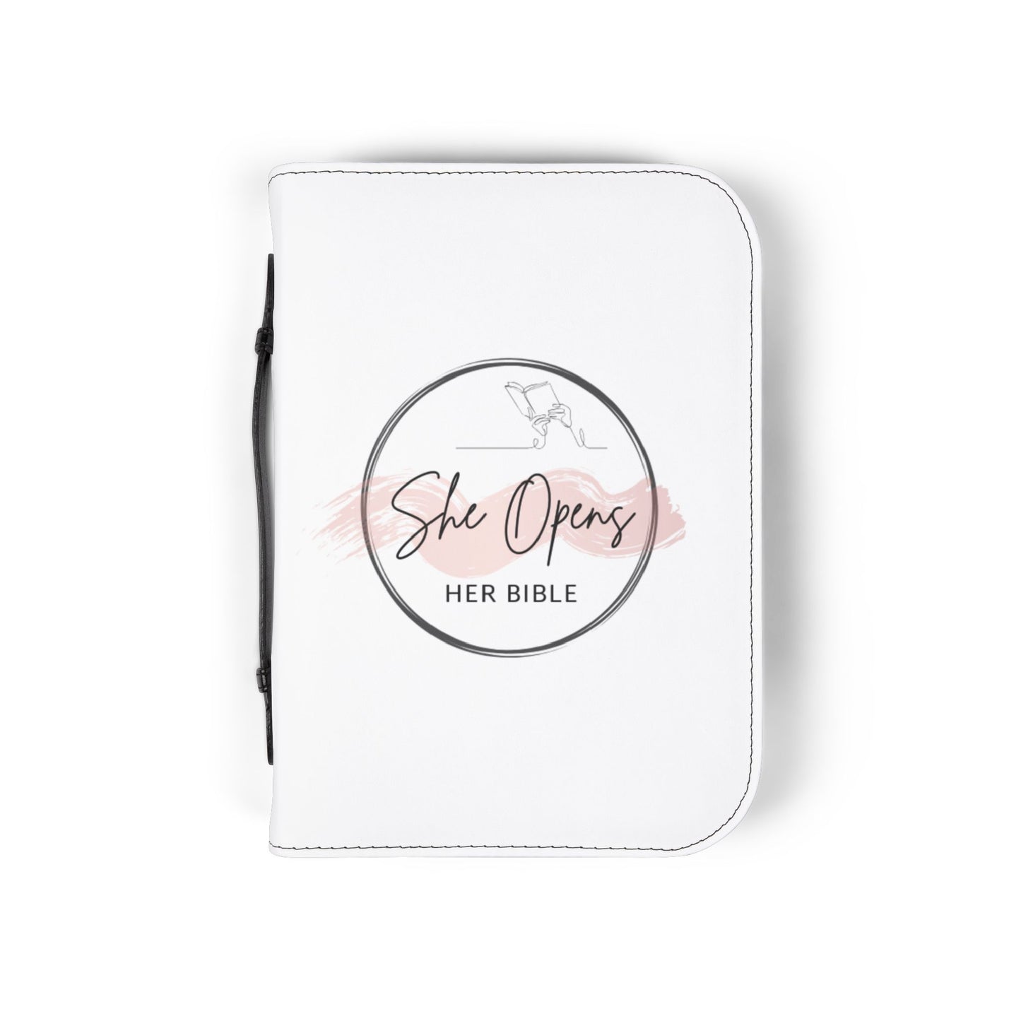 She Opens Her Bible - Feminine Zippered Bible Cover