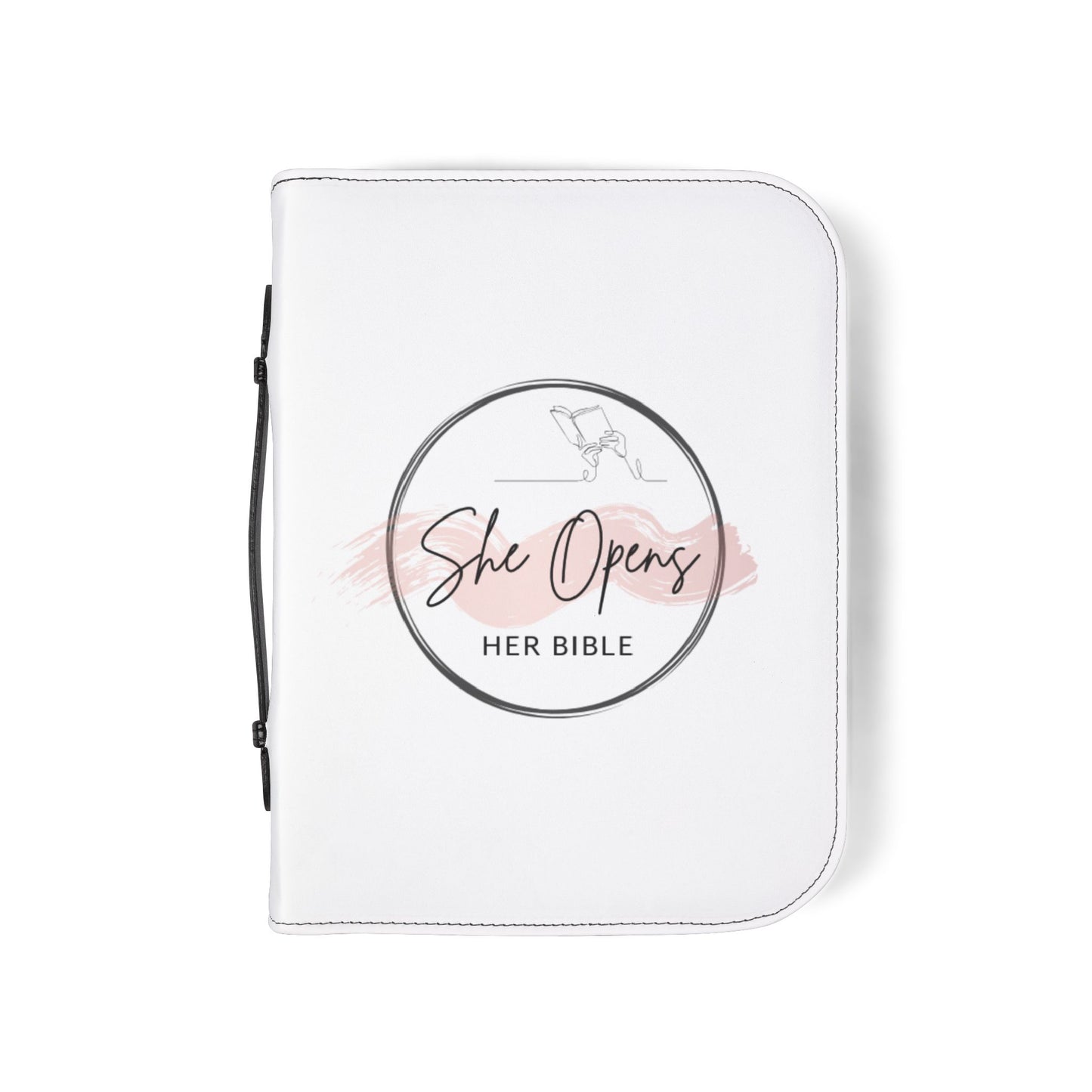 She Opens Her Bible - Feminine Zippered Bible Cover