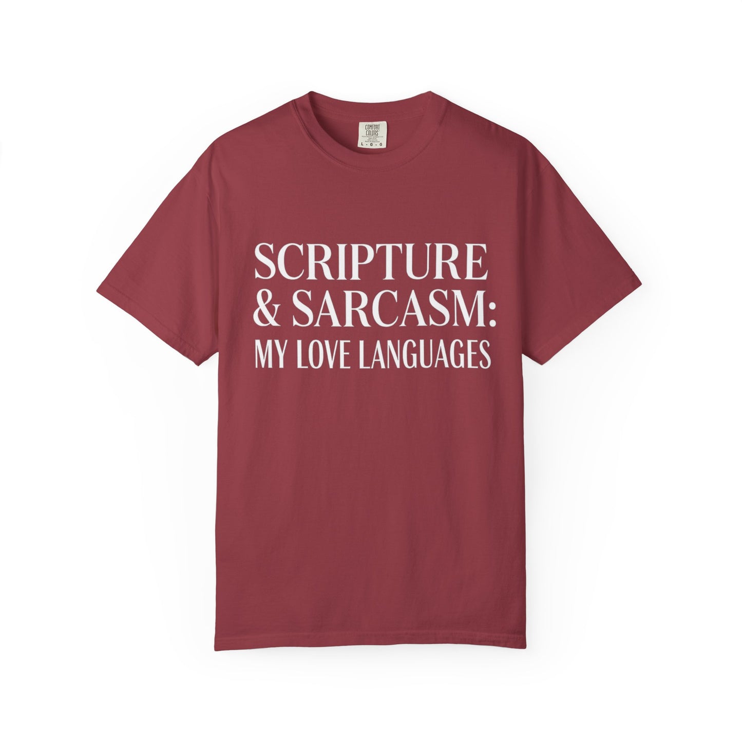 Scripture & Sarcasm Tee – Round‑Neck Unisex Shirt • My Love Languages