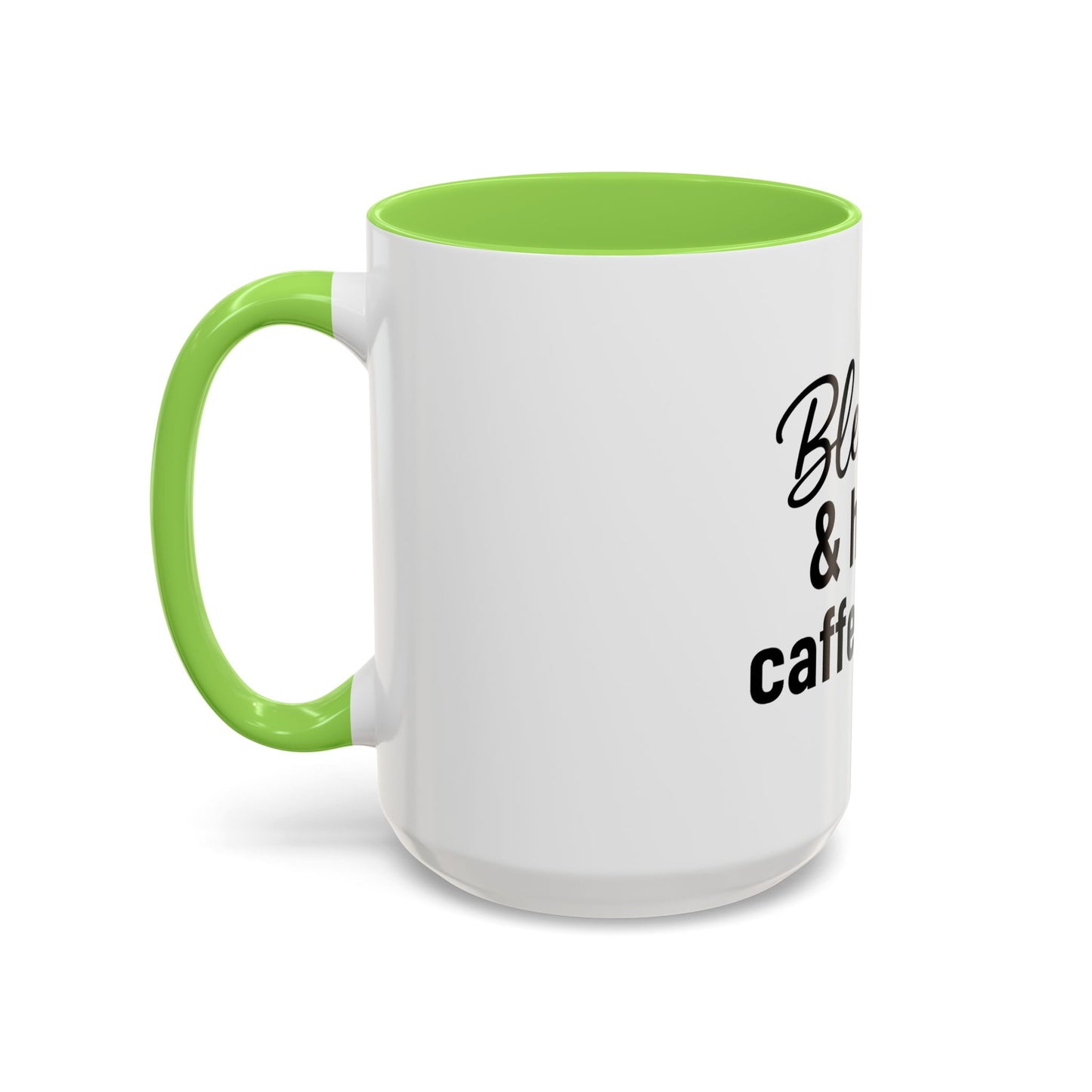 Blessed & Highly Caffienated Colorful Scripture Mugs – 11 oz & 15 oz Ceramic • Pop Then Pray