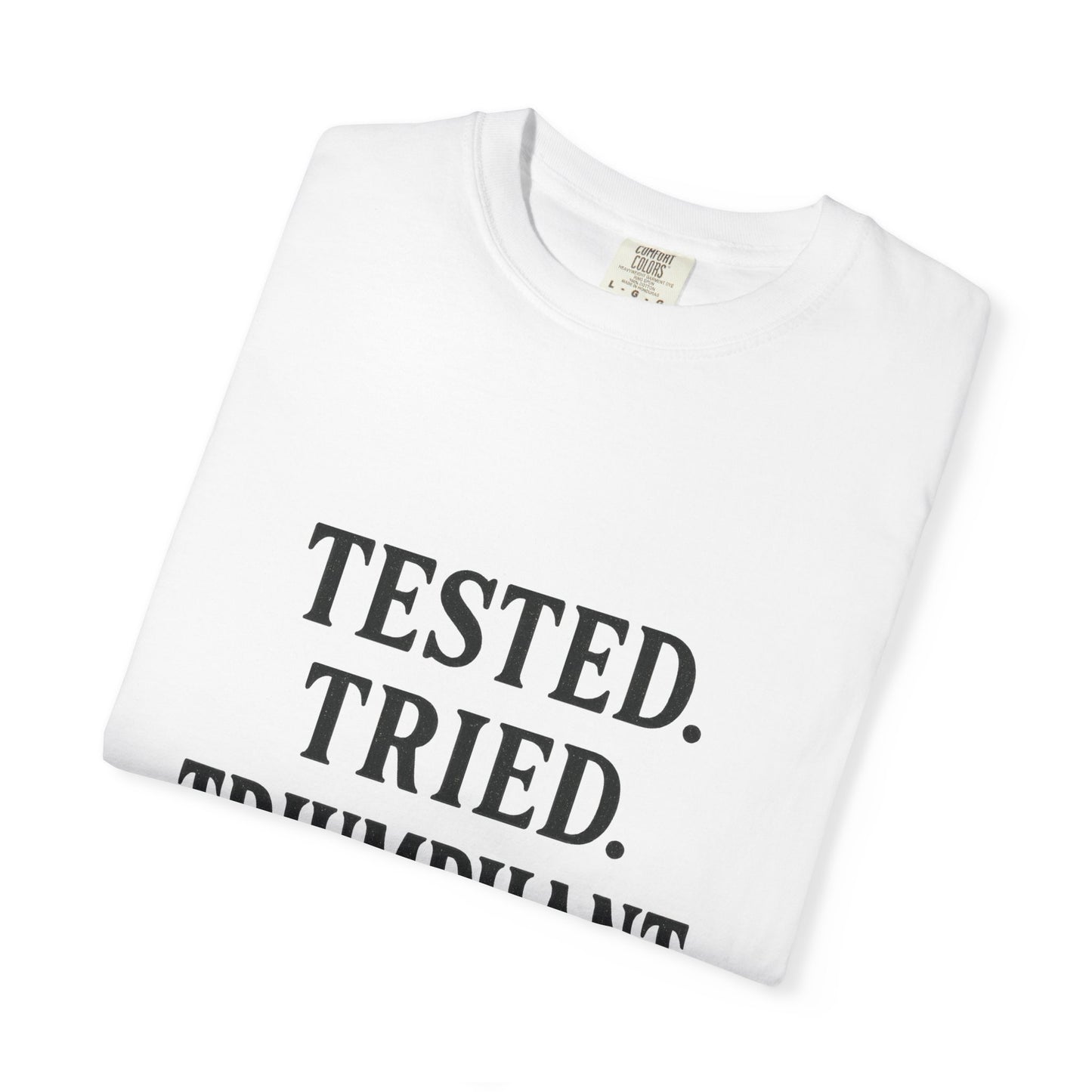 Tested. Tried. Triumphant.™ V-Neck T-Shirt – Sassy Christian Tee for Women Who Don’t Quit