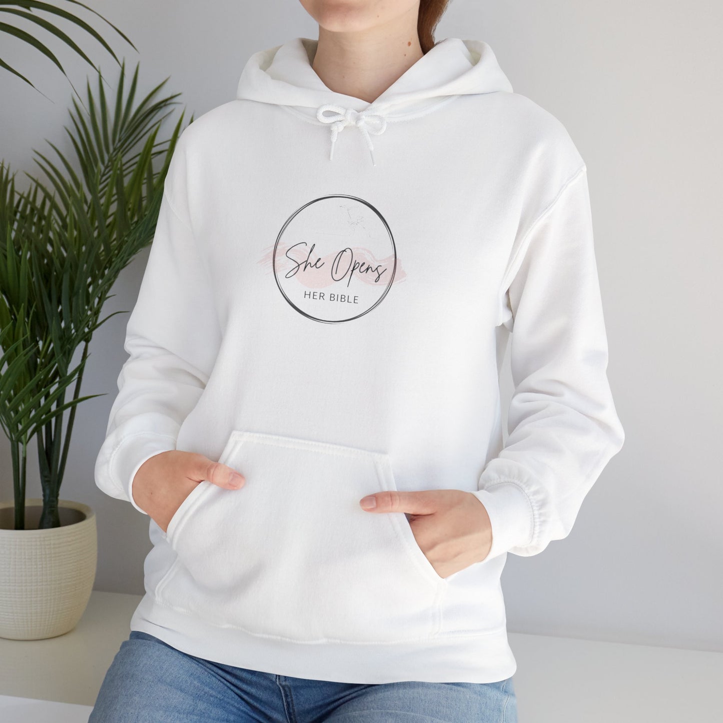 She Opens Her Bible Women’s Hoodie – Faith-Filled Comfort with Eco-Friendly Design