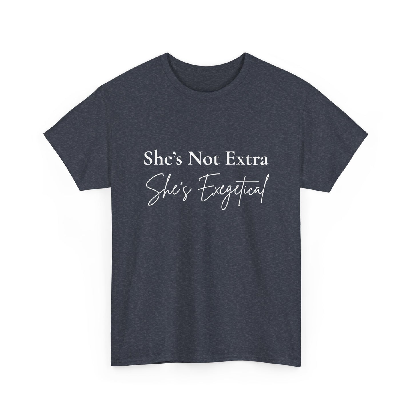 “She’s Not Extra. She’s Exegetical.” Tee – Bold Round‑Neck Statement Shirt