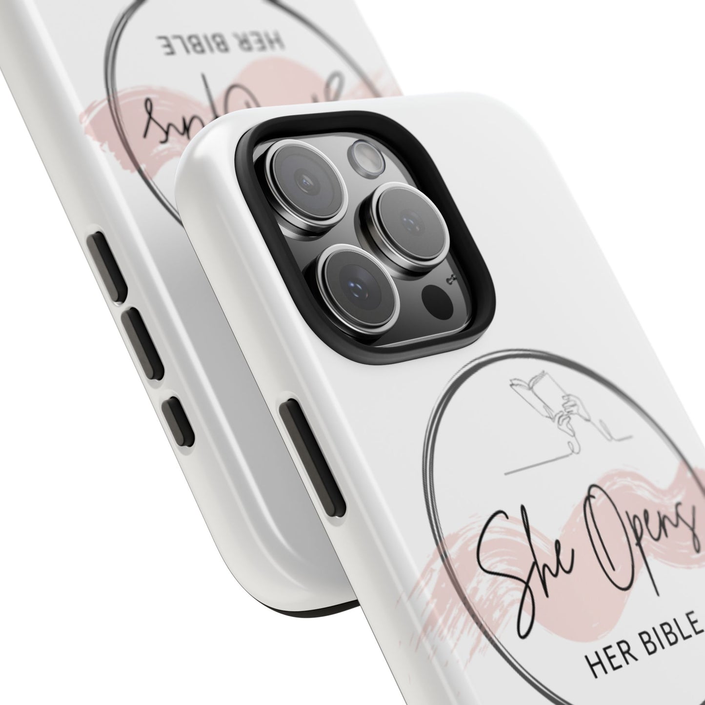 She Opens Her Bible Phone Case – Christian iPhone & Samsung Cover with Glossy Finish