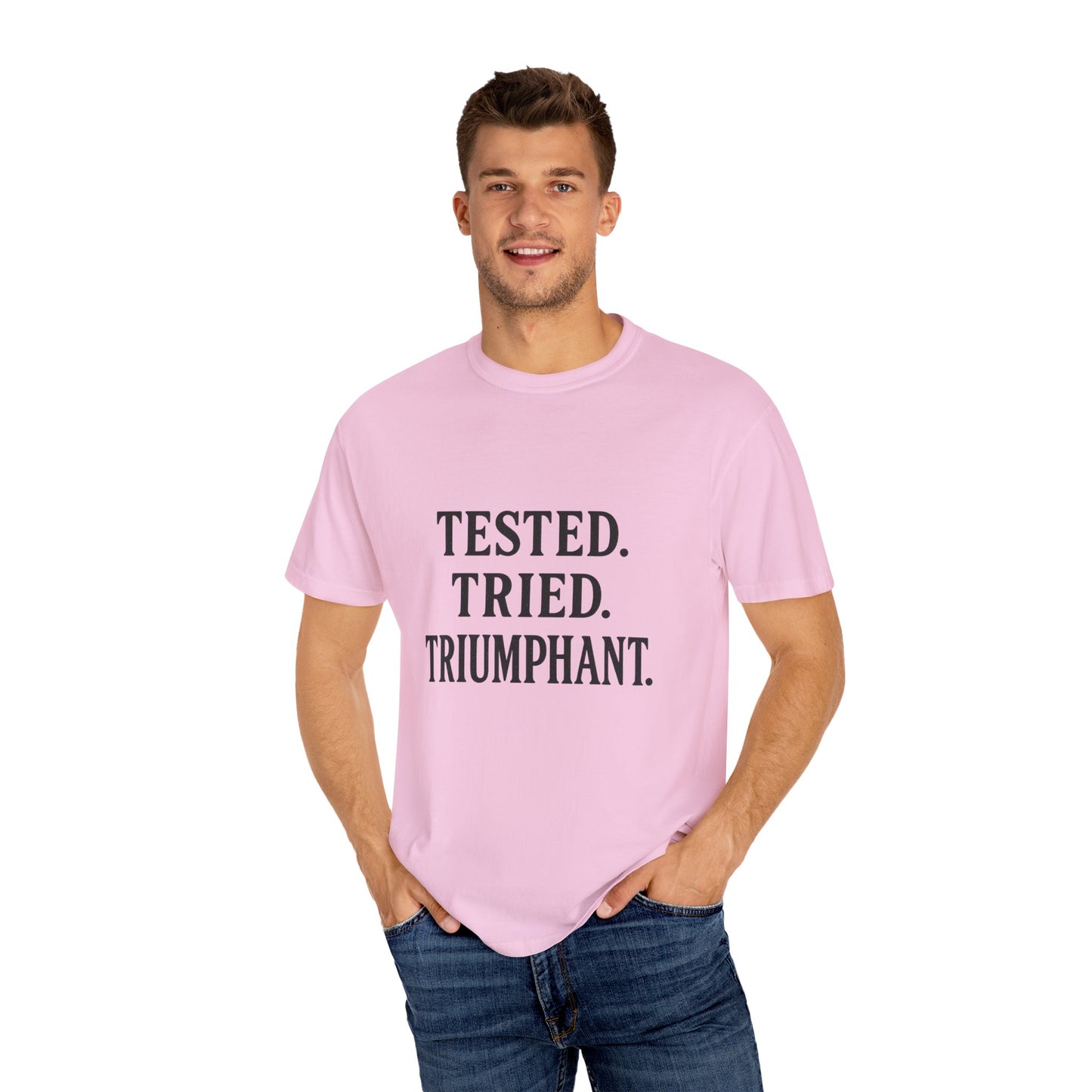 Tested. Tried. Triumphant.™ V-Neck T-Shirt – Sassy Christian Tee for Women Who Don’t Quit