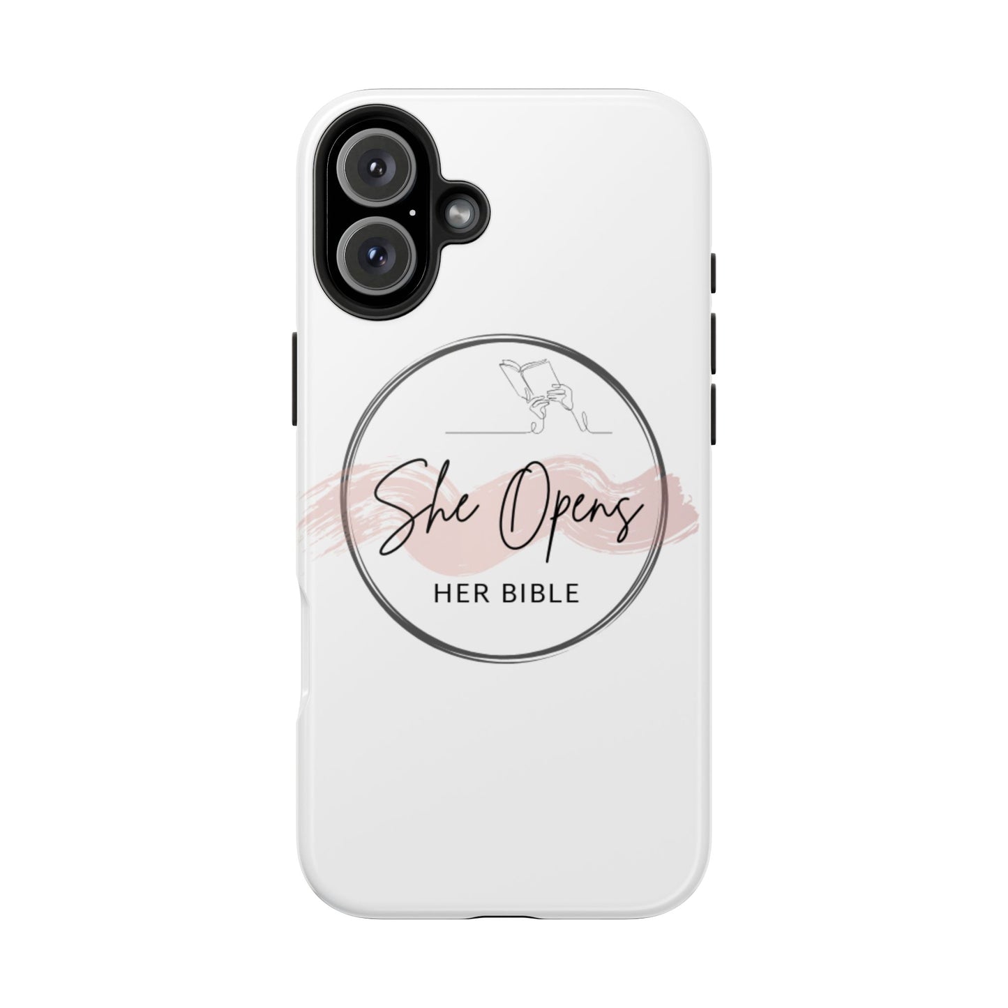 She Opens Her Bible Phone Case – Christian iPhone & Samsung Cover with Glossy Finish