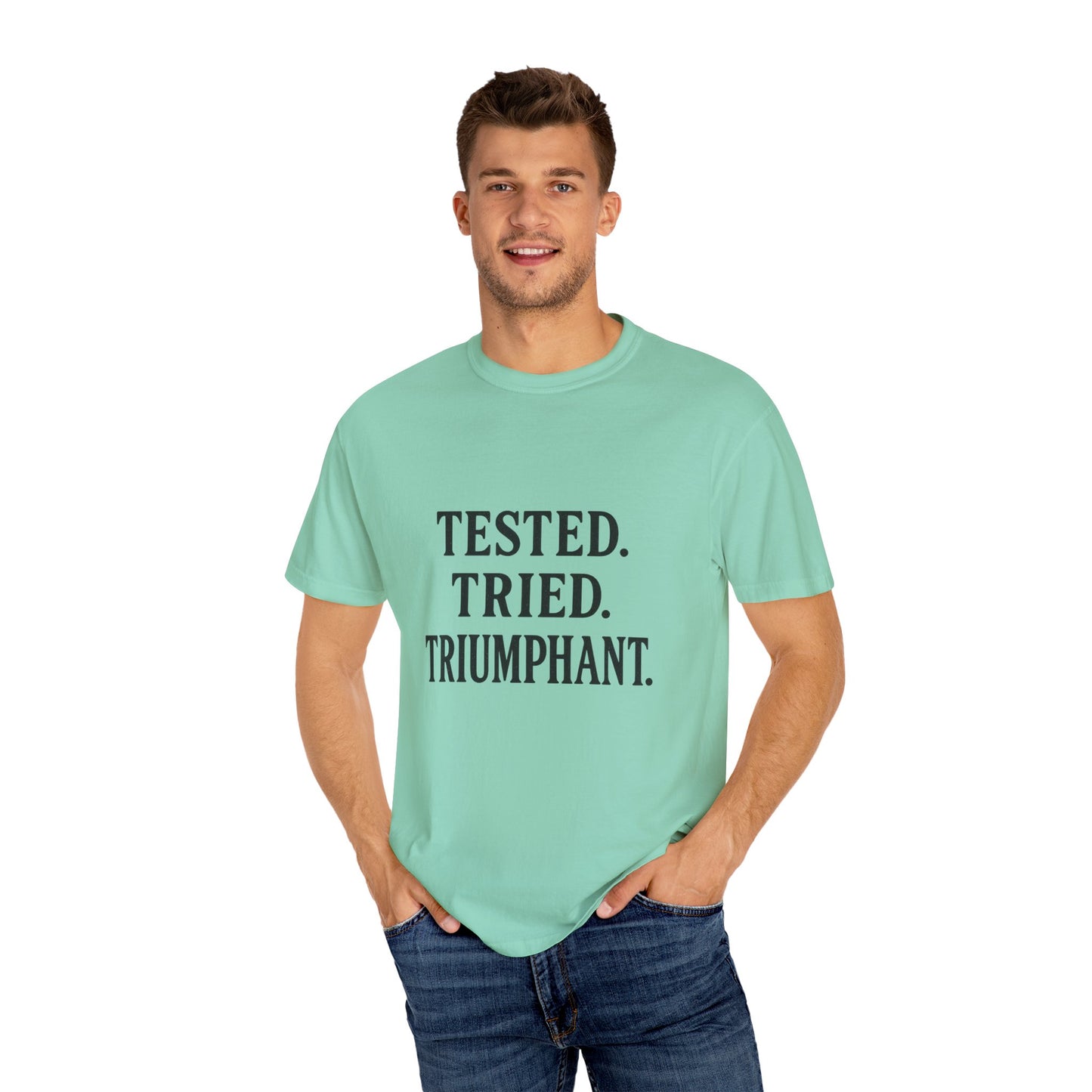 Tested. Tried. Triumphant.™ V-Neck T-Shirt – Sassy Christian Tee for Women Who Don’t Quit