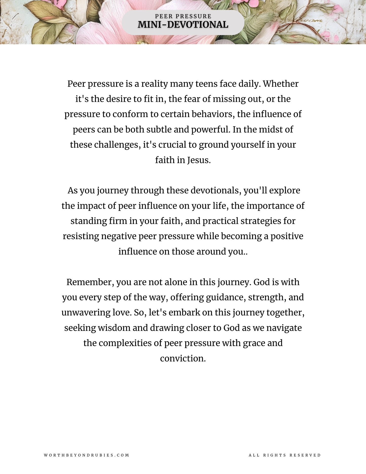 Teen Devotional Mini Pack – Empowering Faith for Teens Through Guided Reflection