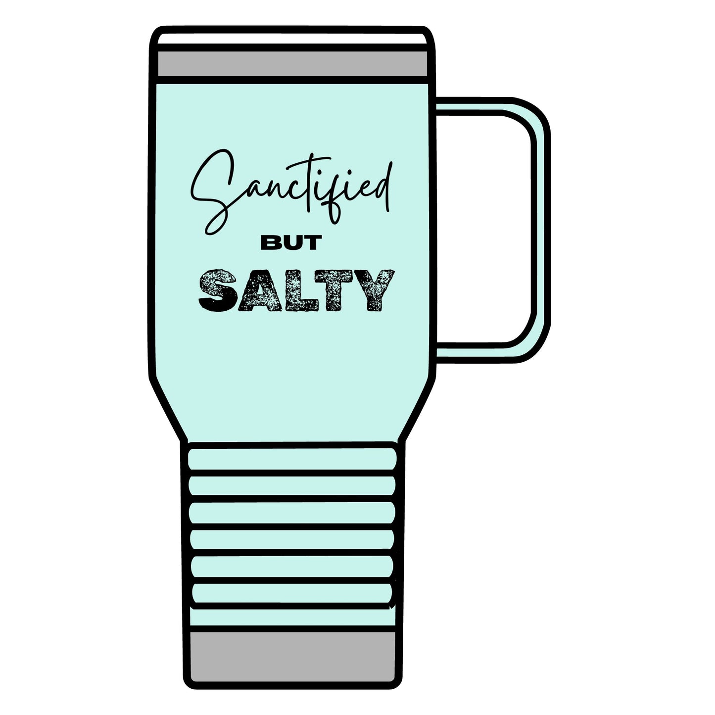 "Sanctified but Salty" 20oz Travel Mug – Sassy Christian Stainless Steel Tumbler, Faith-Based Gift with Attitude