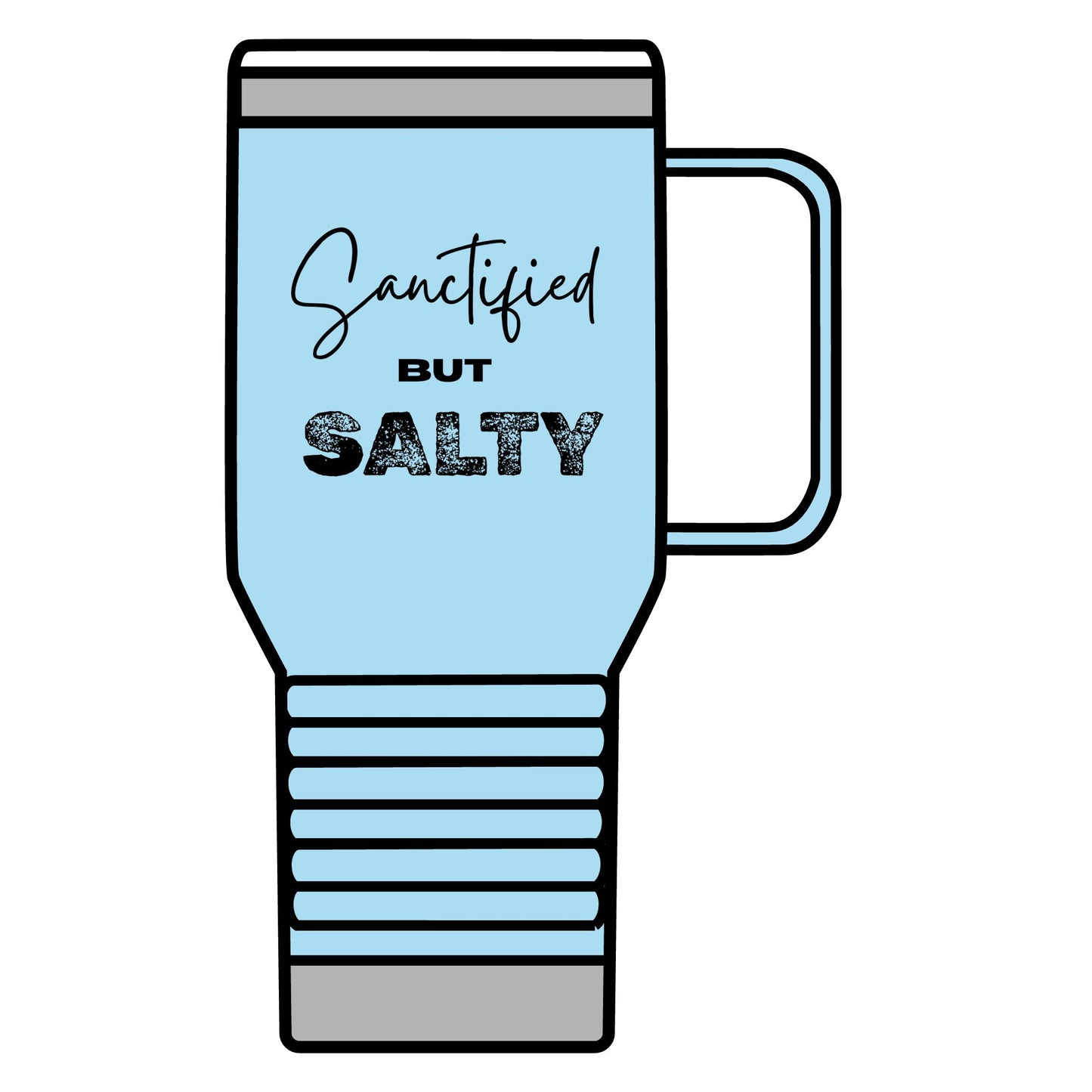 "Sanctified but Salty" 20oz Travel Mug – Sassy Christian Stainless Steel Tumbler, Faith-Based Gift with Attitude