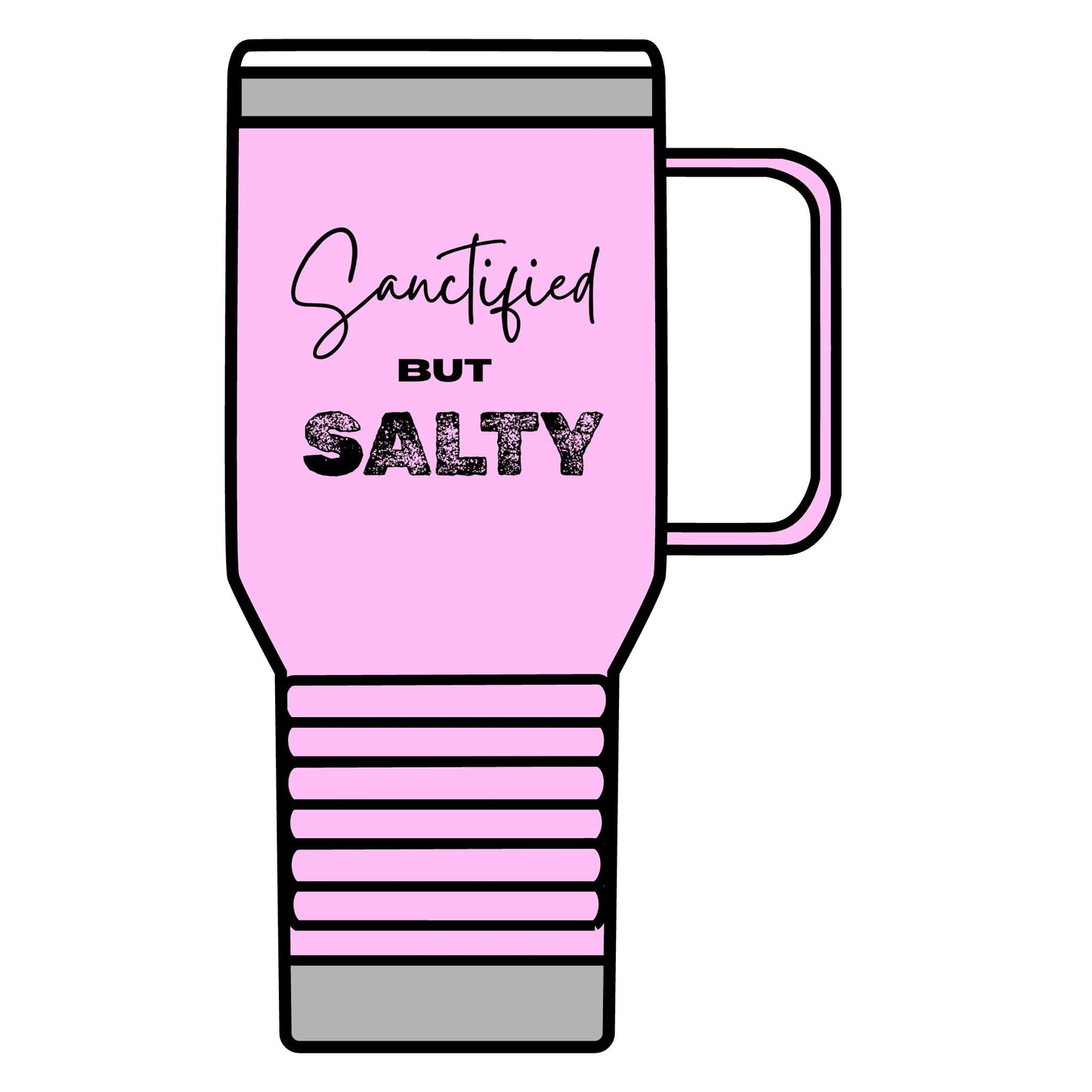 "Sanctified but Salty" 20oz Travel Mug – Sassy Christian Stainless Steel Tumbler, Faith-Based Gift with Attitude