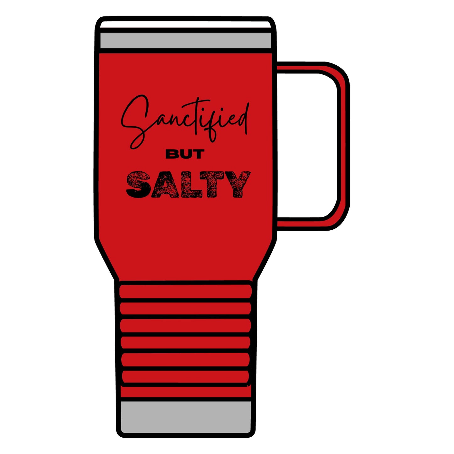 "Sanctified but Salty" 20oz Travel Mug – Sassy Christian Stainless Steel Tumbler, Faith-Based Gift with Attitude
