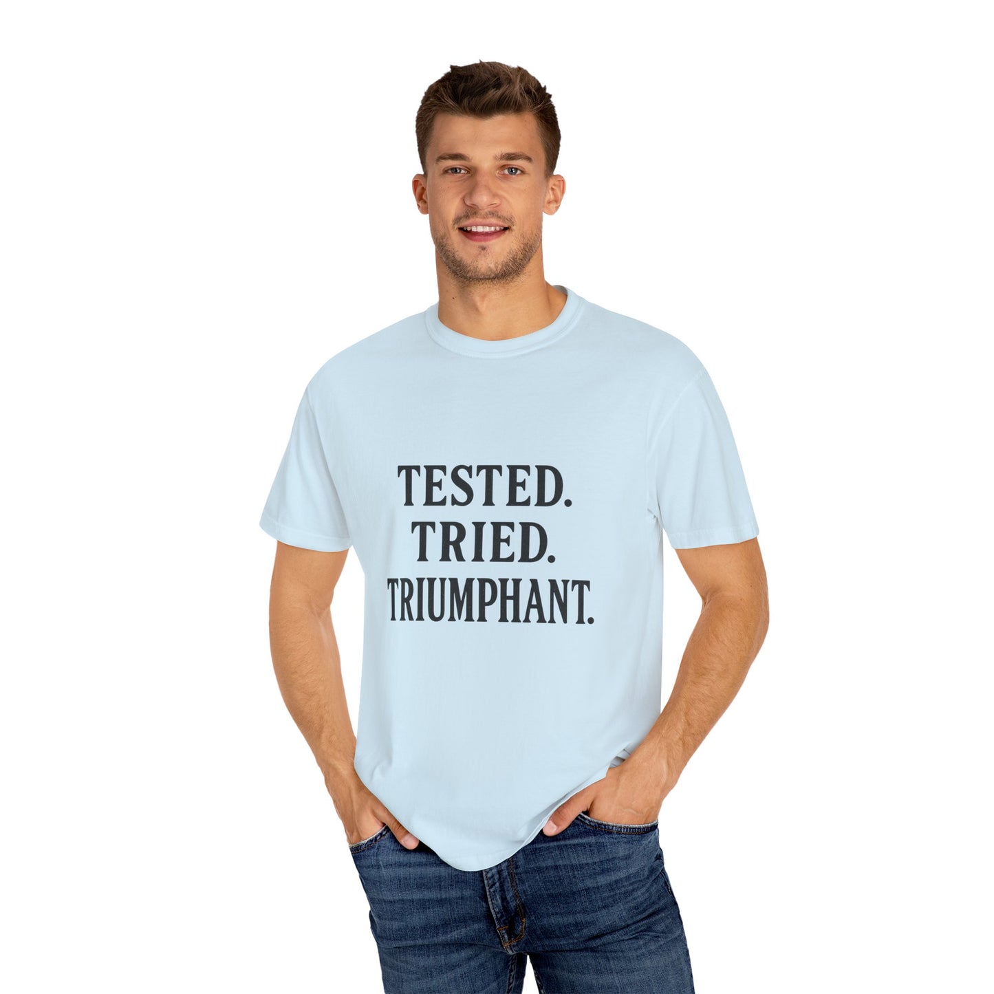 Tested. Tried. Triumphant.™ V-Neck T-Shirt – Sassy Christian Tee for Women Who Don’t Quit