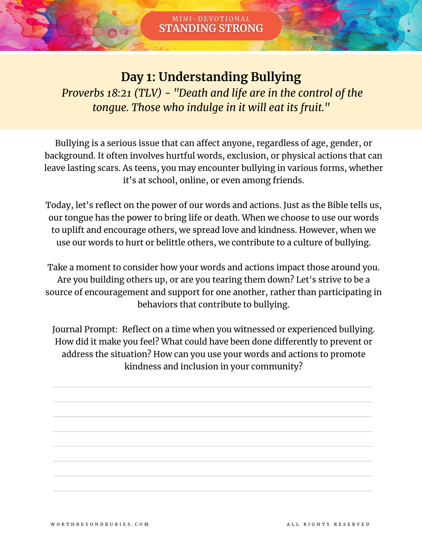 Teen Devotional Mini Pack – Empowering Faith for Teens Through Guided Reflection