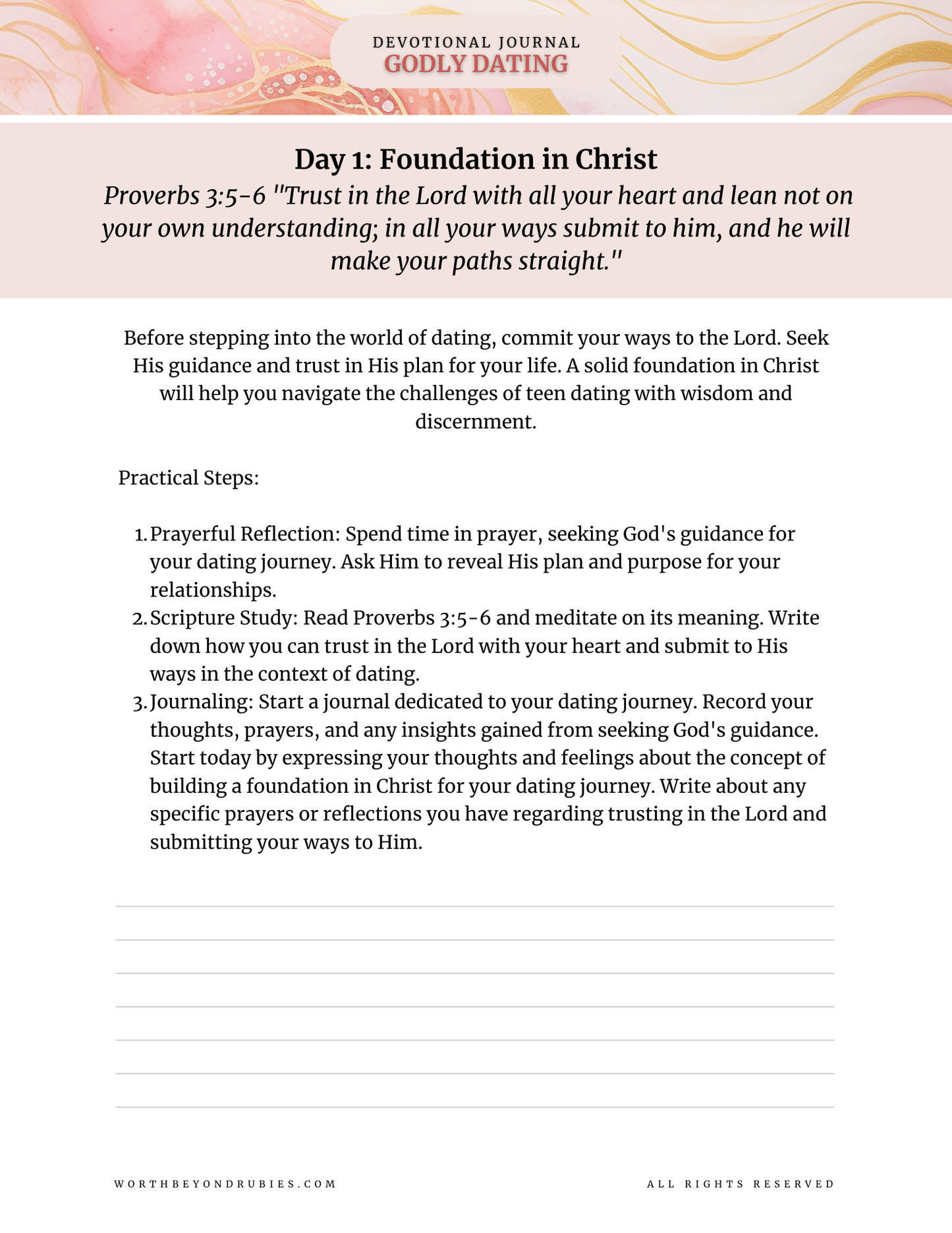 Teen Devotional Mini Pack – Empowering Faith for Teens Through Guided Reflection