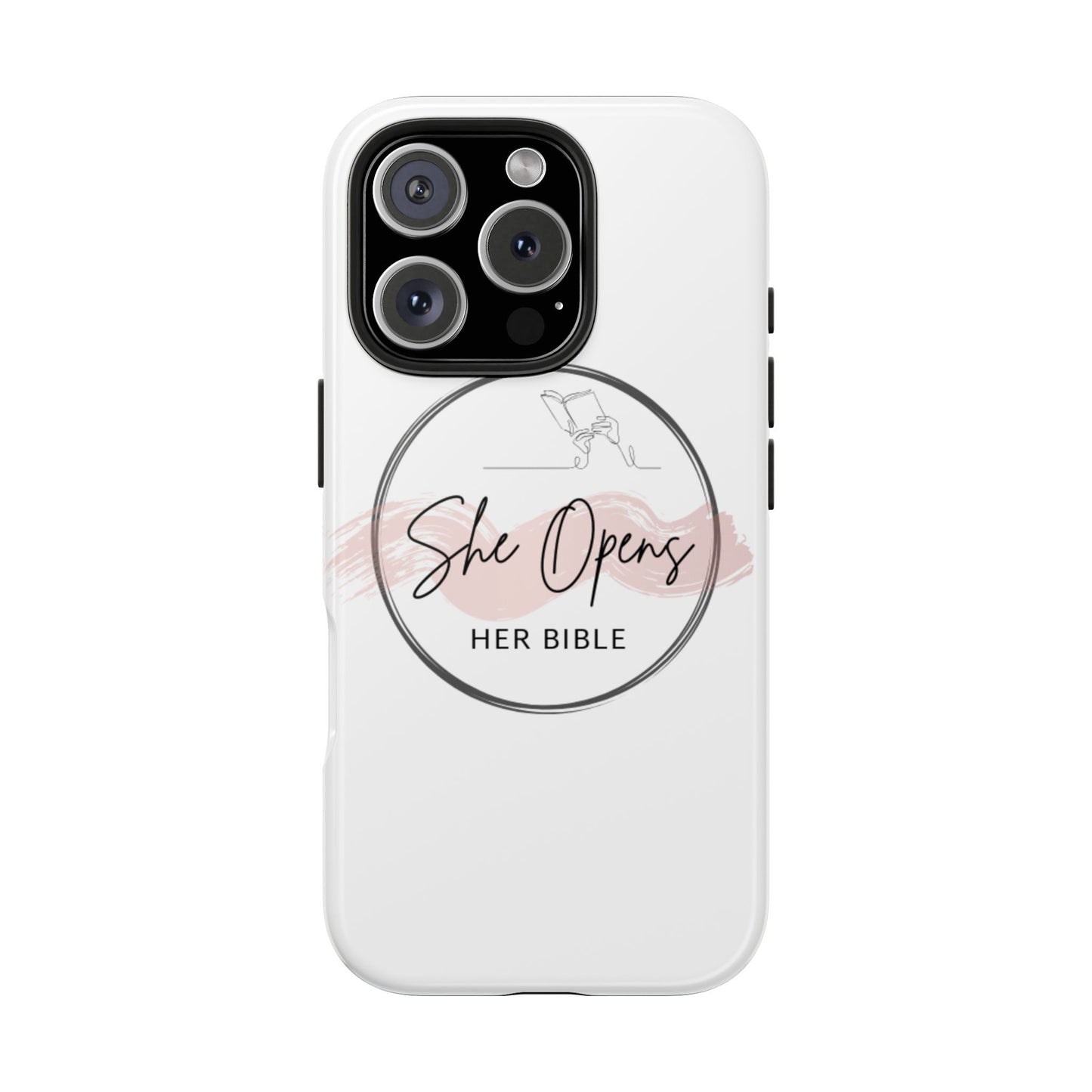 She Opens Her Bible Phone Case – Christian iPhone & Samsung Cover with Glossy Finish