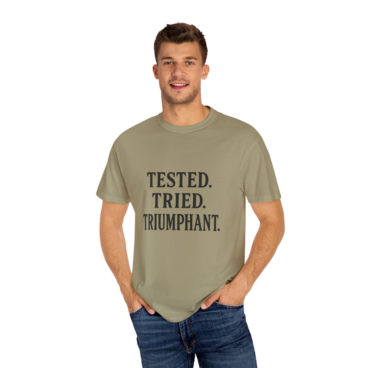 Tested. Tried. Triumphant.™ V-Neck T-Shirt – Sassy Christian Tee for Women Who Don’t Quit