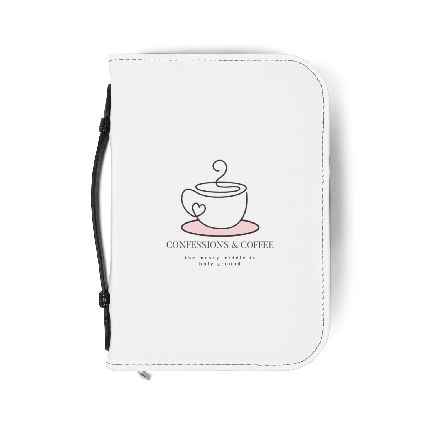 “She Opens Her Bible™” Coffee Quote Bible Cover – Faith-Fueled Case for Devotionals & Journaling