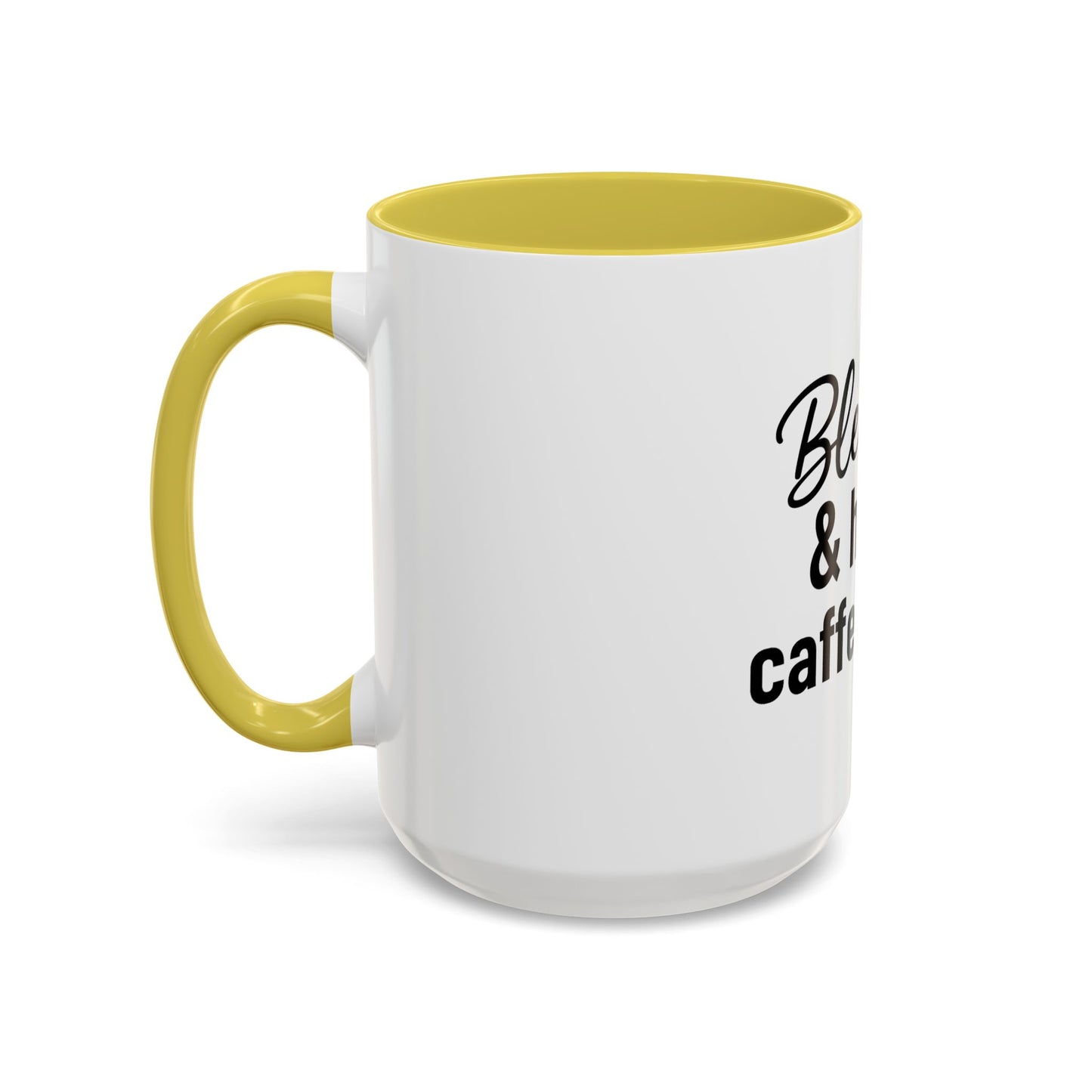 Blessed & Highly Caffienated Colorful Scripture Mugs – 11 oz & 15 oz Ceramic • Pop Then Pray