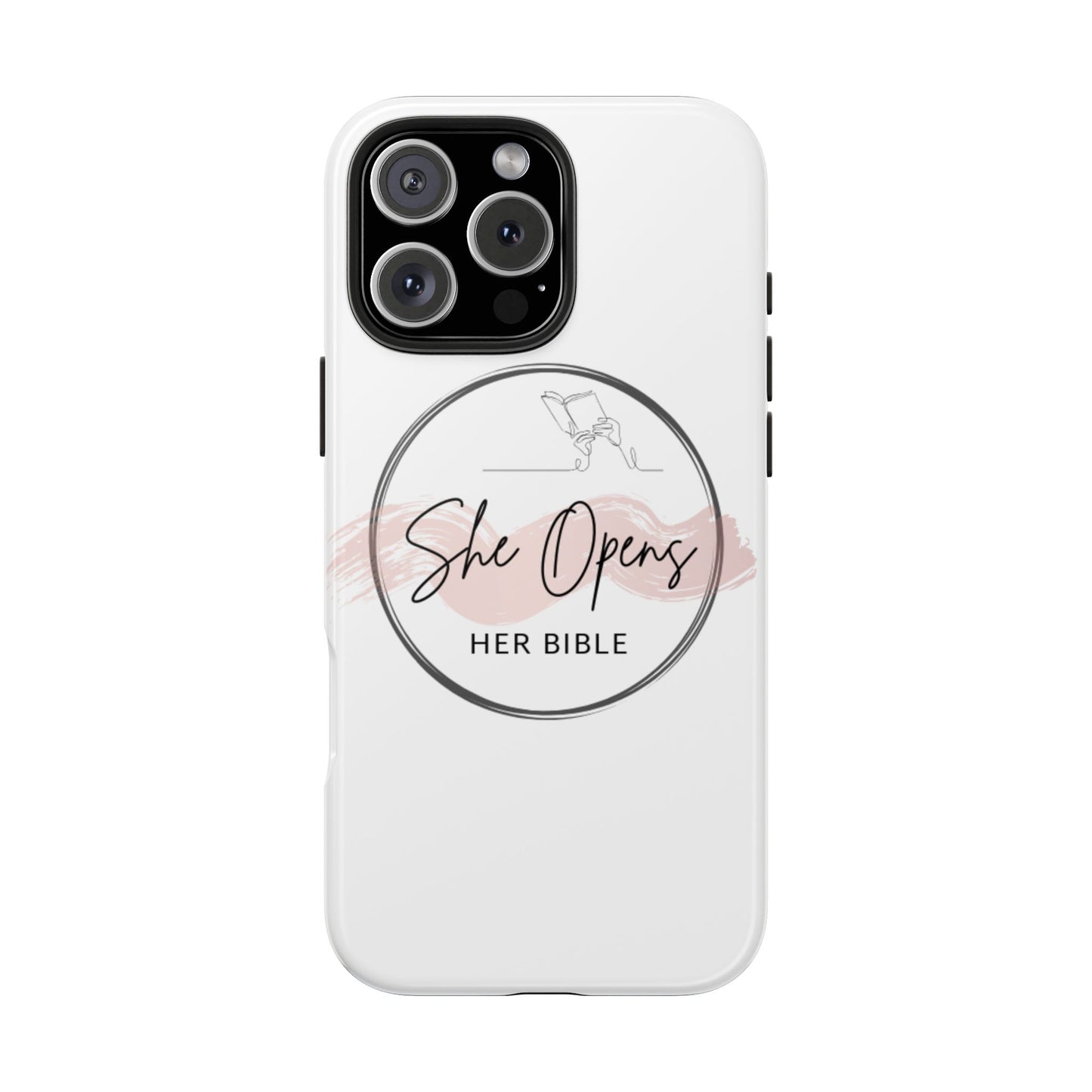 She Opens Her Bible Phone Case – Christian iPhone & Samsung Cover with Glossy Finish