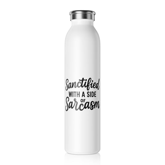 Sanctified with a Side of Sarcasm™ Water Bottle – Funny Christian Gift for Women, Bible Study & Everyday Hydration