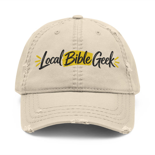 Local Bible Geek Embroidered Distressed Dad Hat