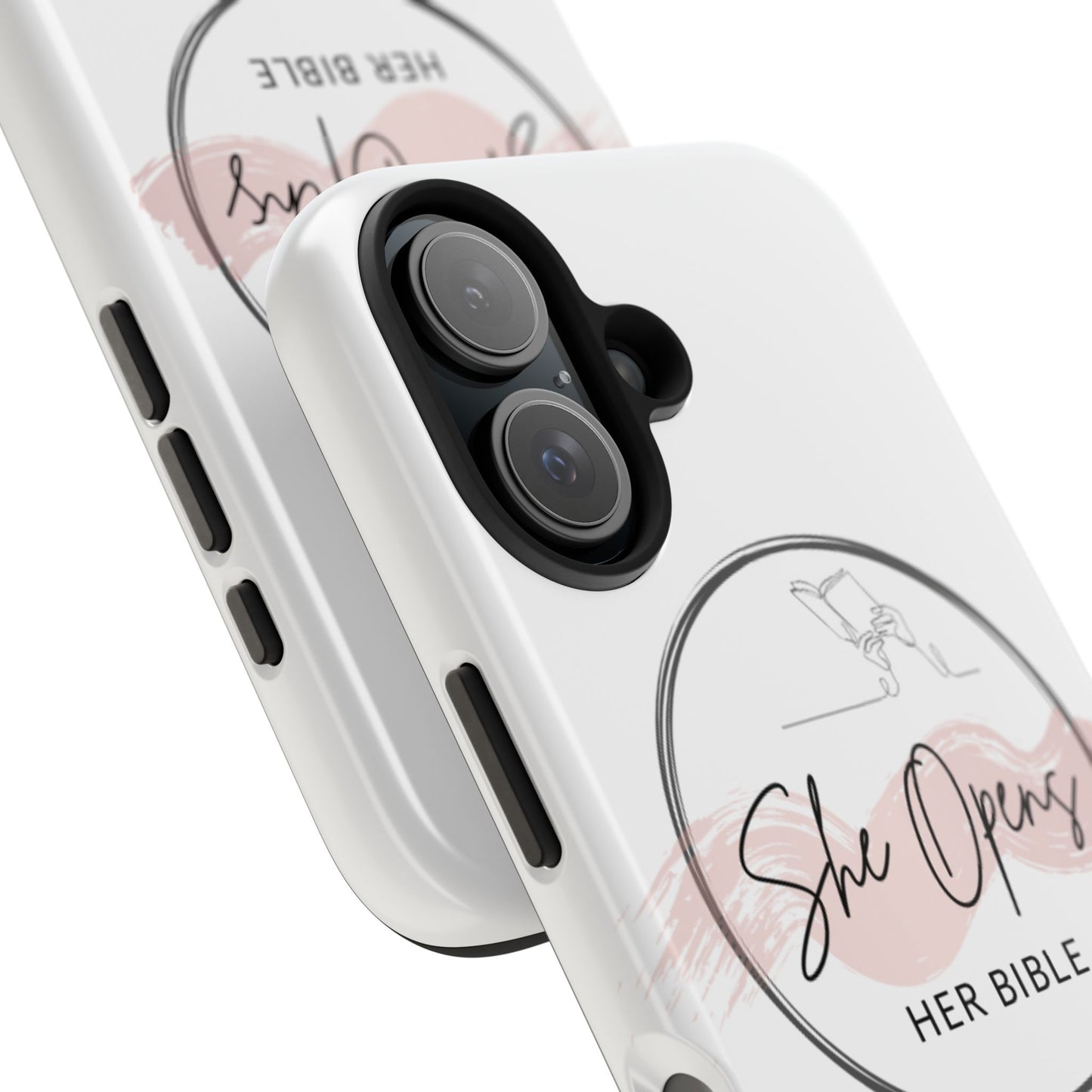 She Opens Her Bible Phone Case – Christian iPhone & Samsung Cover with Glossy Finish